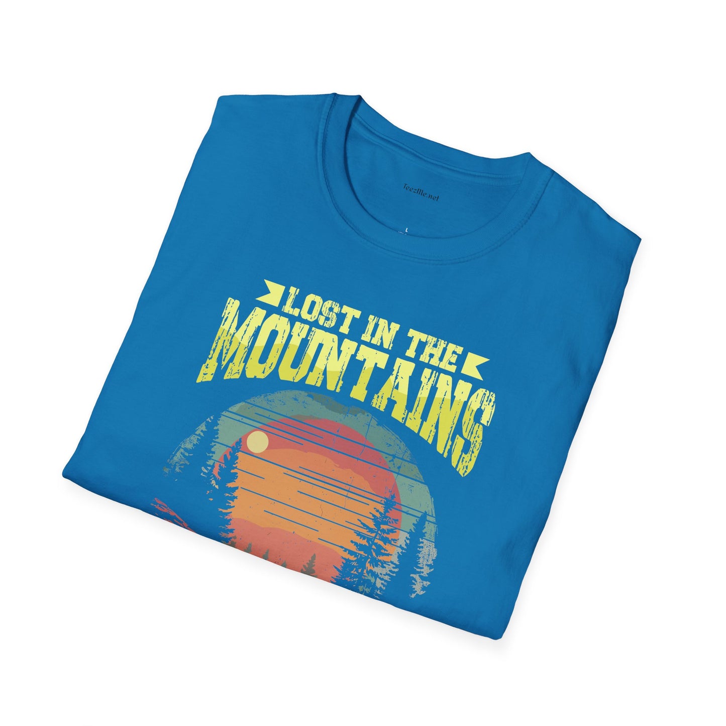 Lost in the Mountain - Unisex Softstyle T-Shirt 100% Cotton Graphic