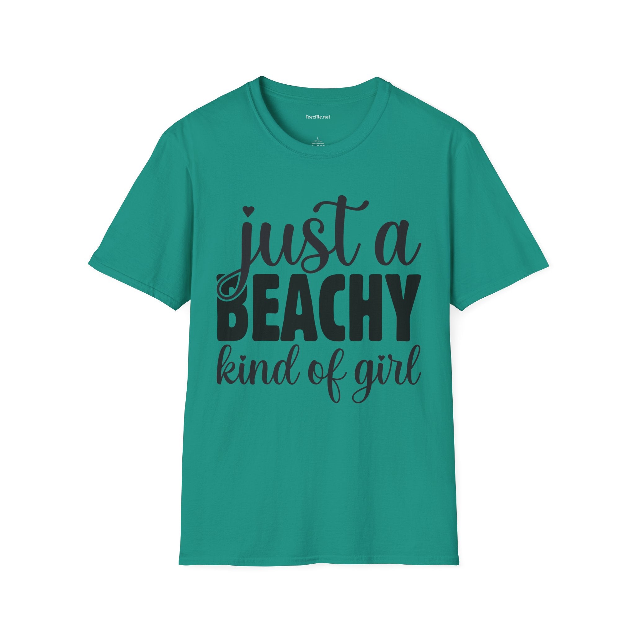 Just a BEACHY kind of girl Unisex Softstyle T-Shirt 100% Cotton Graphic
