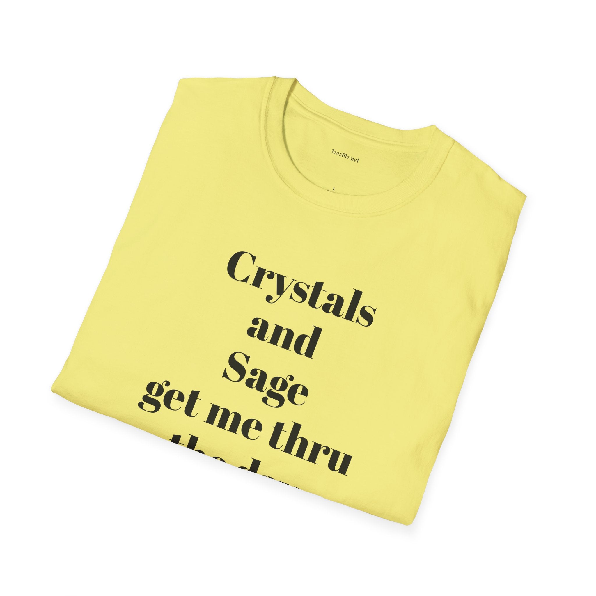 Crystals and Sage - Unisex Softstyle T-Shirt 100% Cotton Graphic