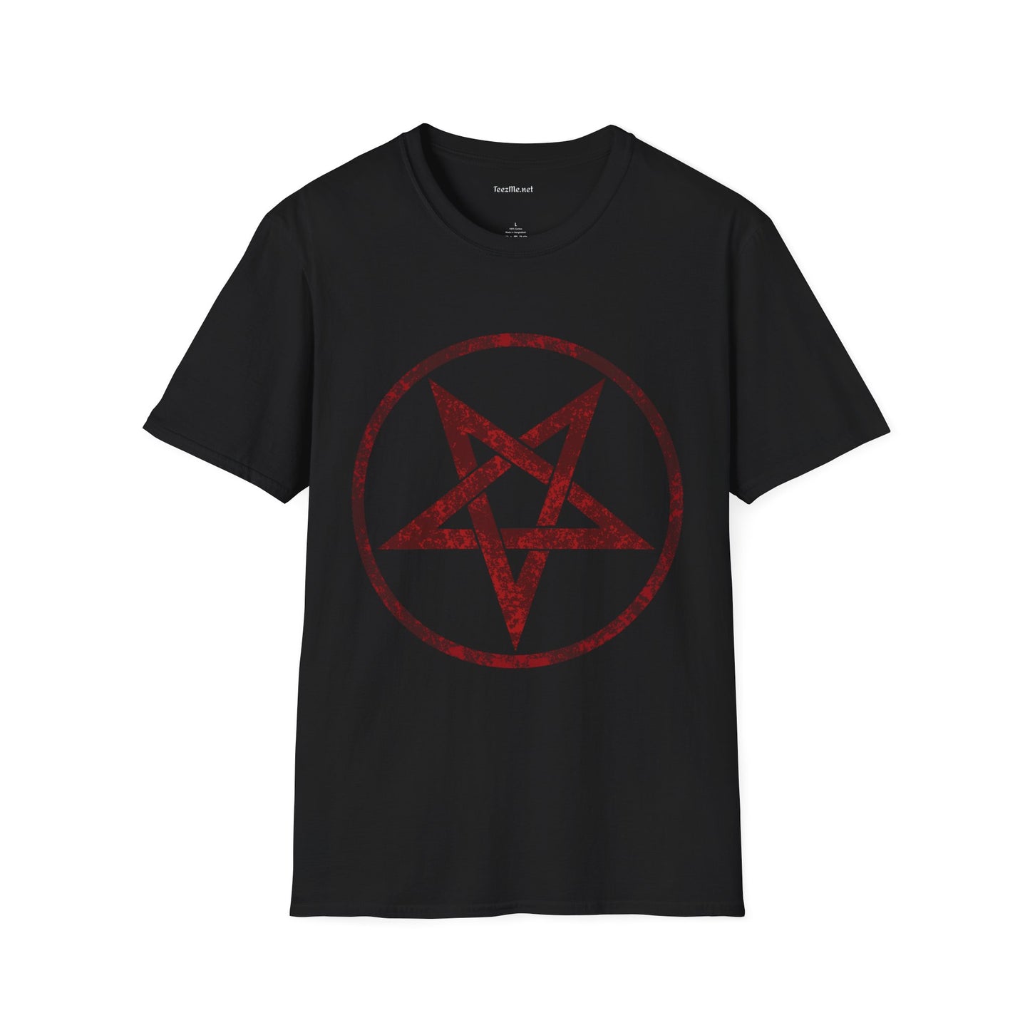 Red Pentagram 01 Unisex SoftStyle T-Shirt 100% Cotton Graphic