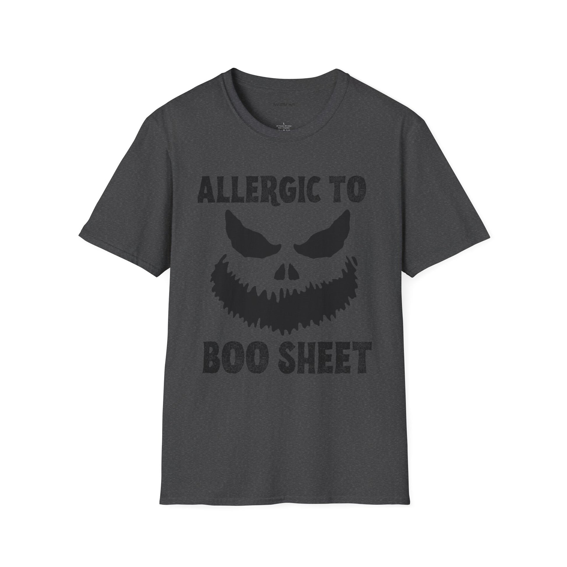 Allergic to Boo Sheet Unisex Softstyle T-Shirt 100% Cotton Graphic