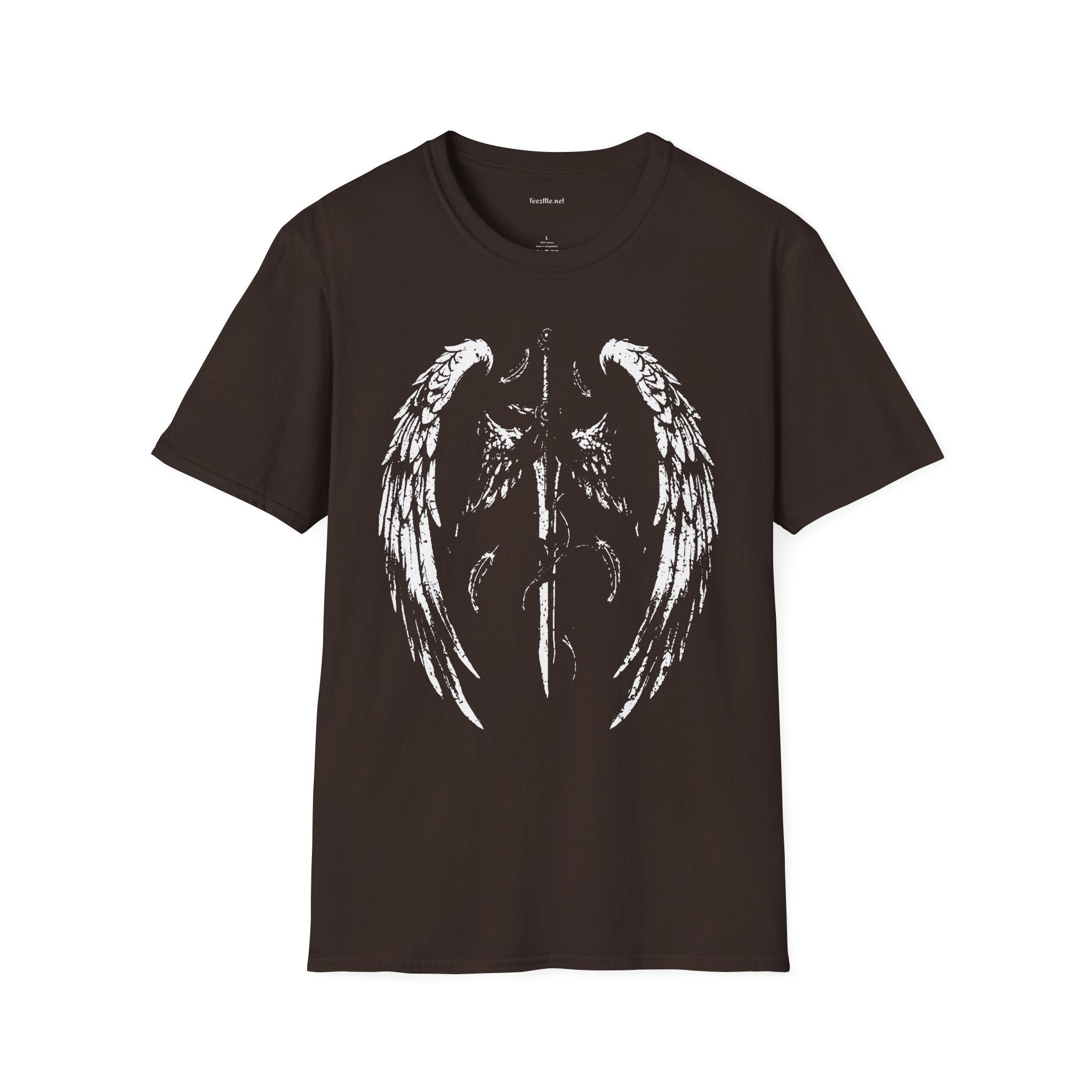 Angel Wings T-Shirt — Distressed White Wing Back Graphic Tee