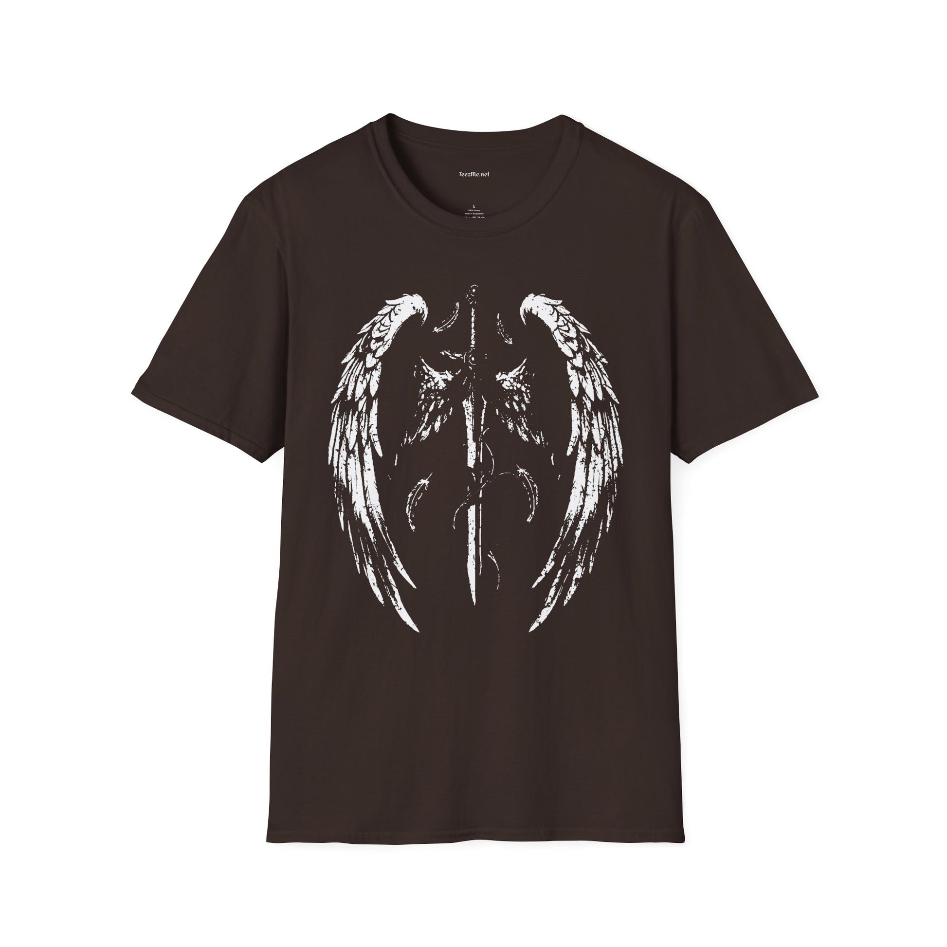 Angel Wings T-Shirt — Distressed White Wing Back Graphic Tee