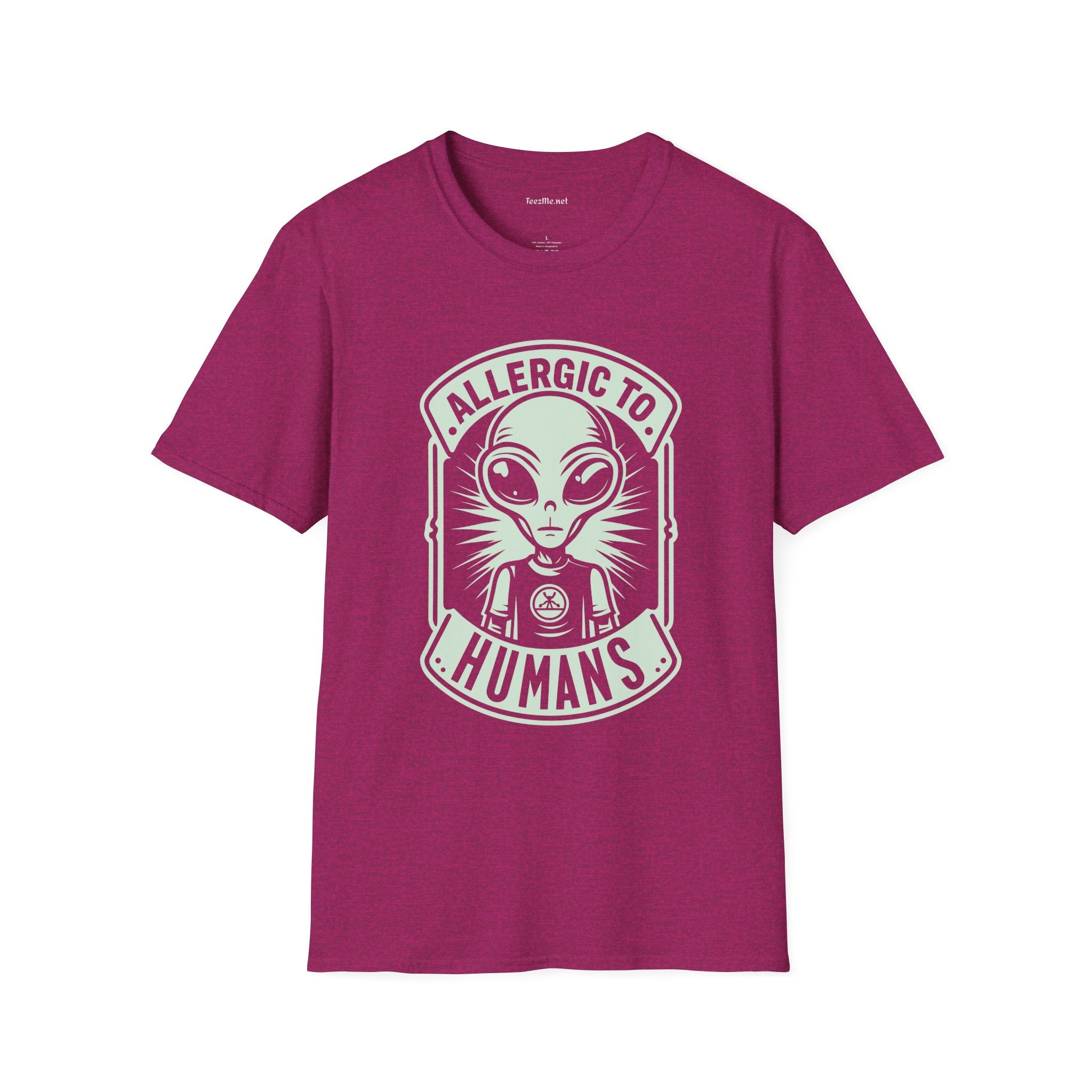Allergic to Humans Unisex Softstyle T-Shirt 100% Cotton Graphic