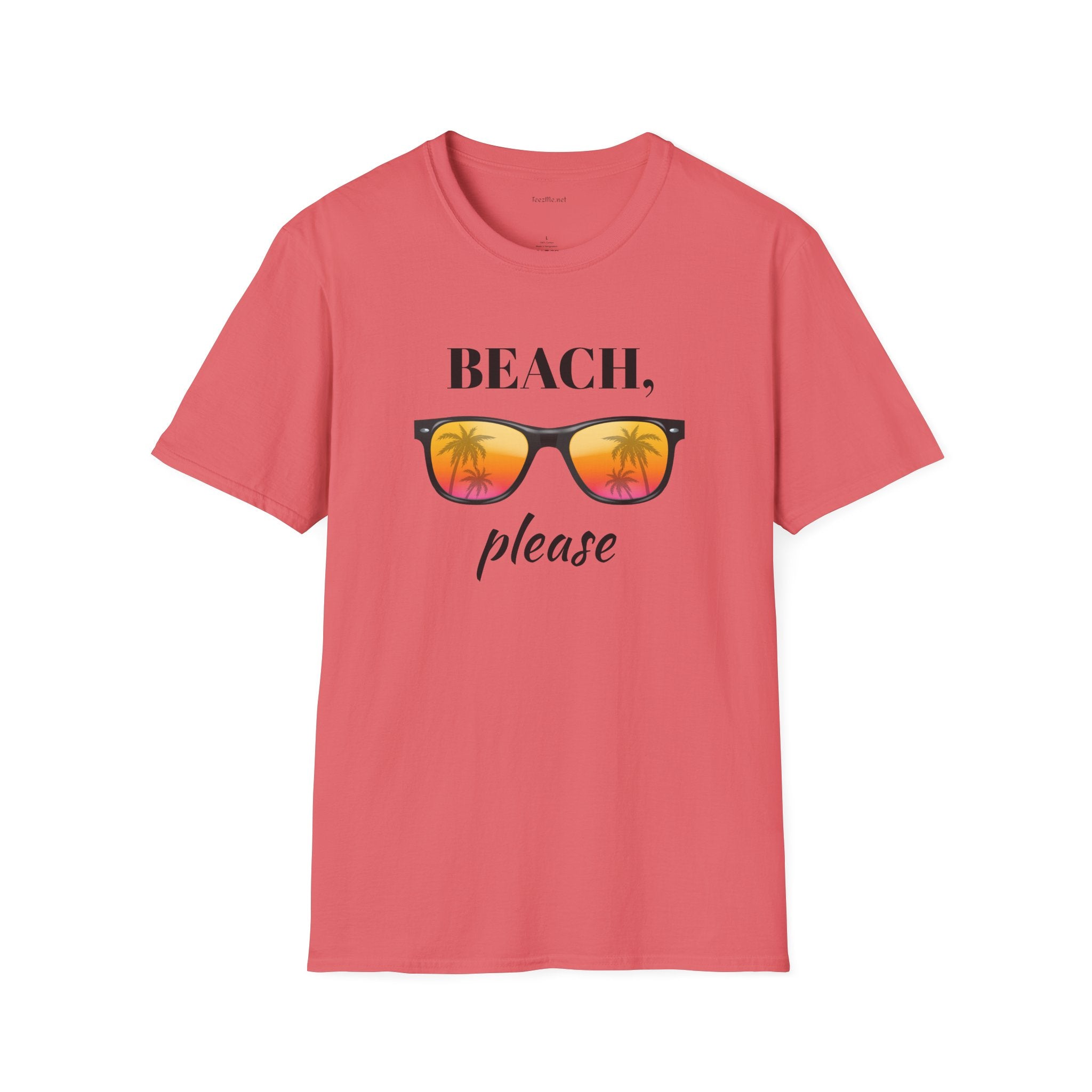 Beach please - Unisex Softstyle T-Shirt 100% Cotton Graphic