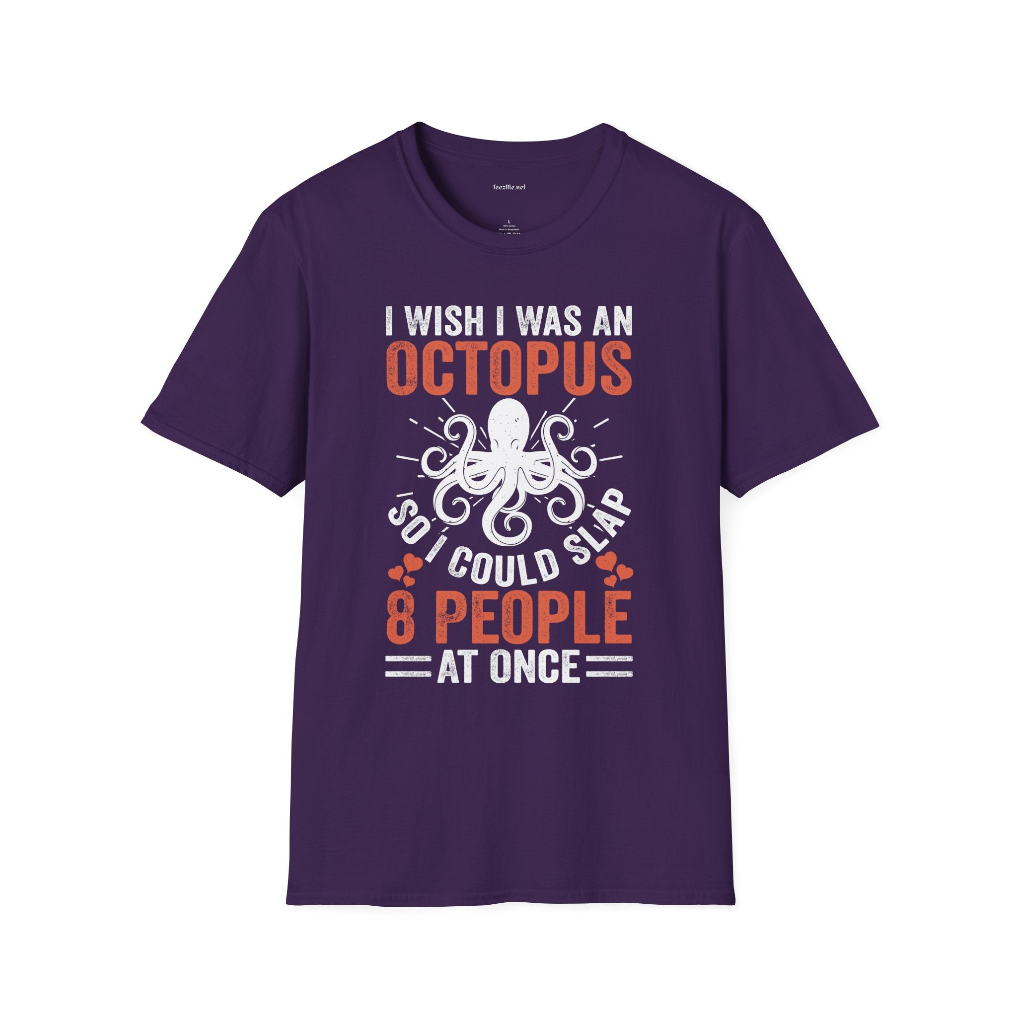 I Could Slap 8 People At Once Unisex Softstyle T-Shirt 100% Cotton Graphic
