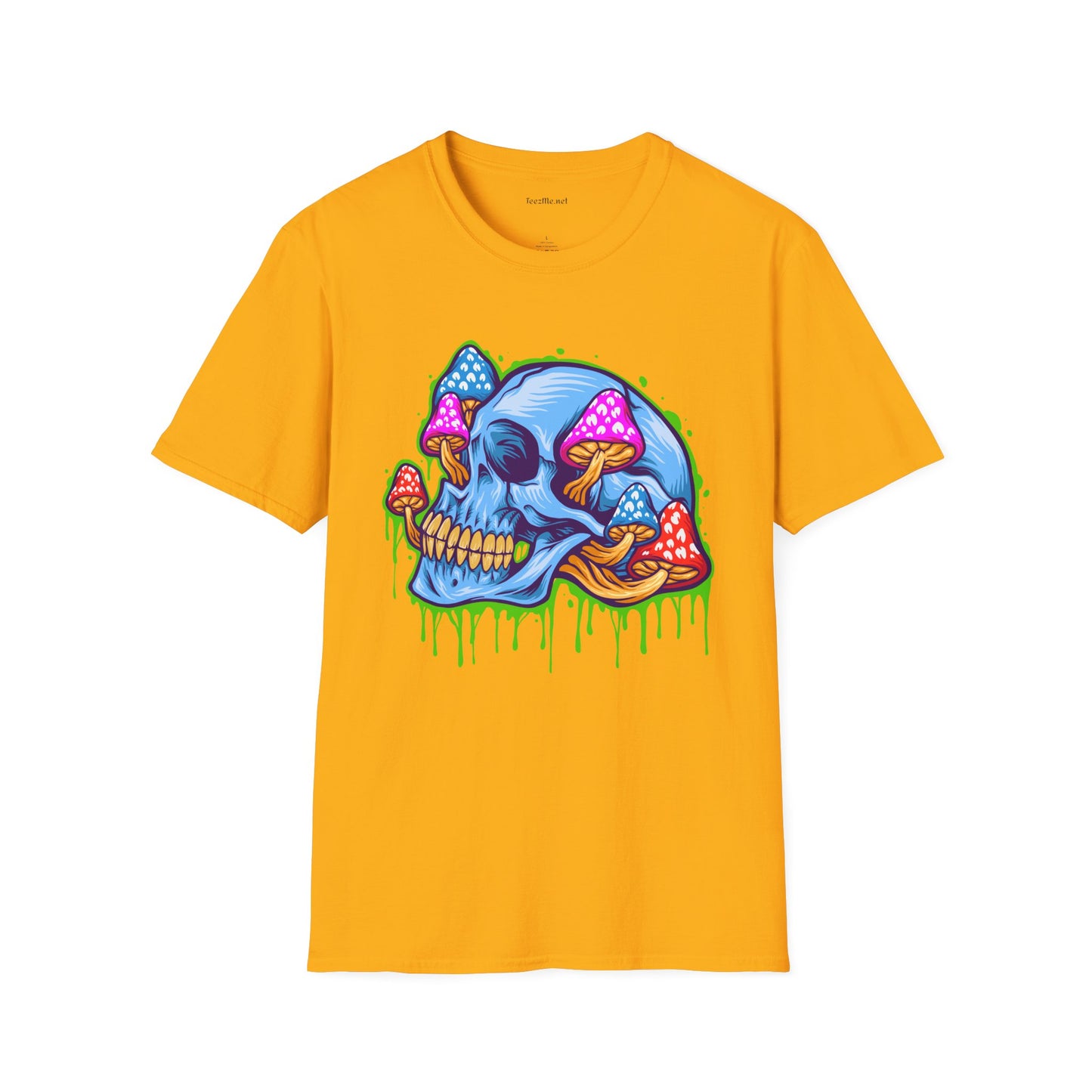 Ice Skull Head Unisex Softstyle T-Shirt 100% Cotton Graphic