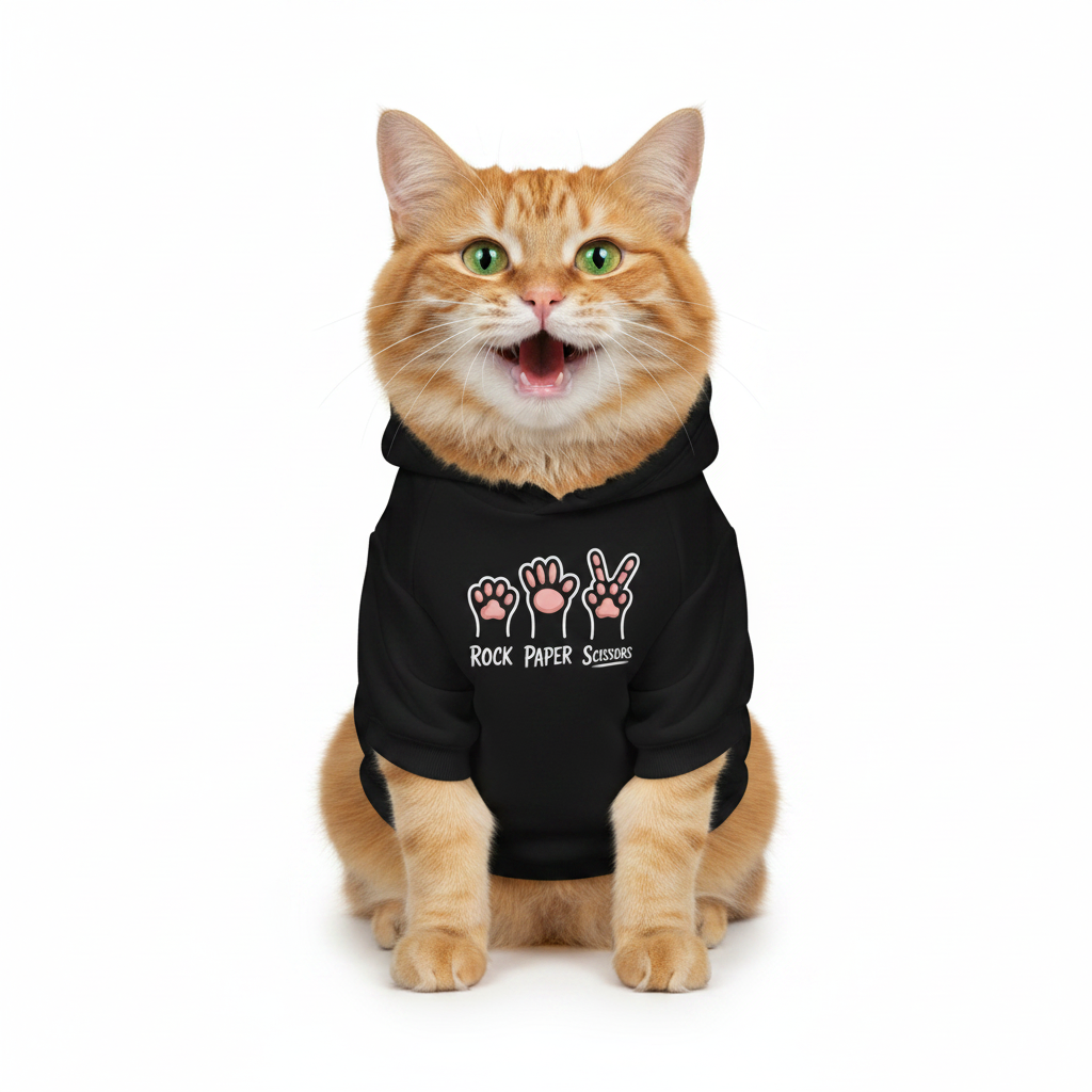 Rock Paper Scissors Cat Unisex Heavy Blend™ Hooded Sweatshirt