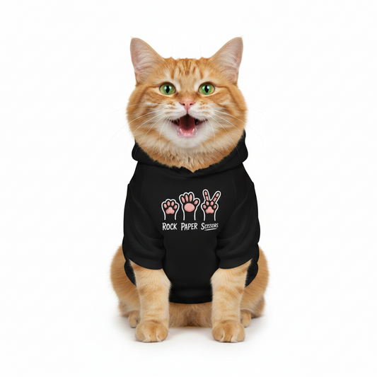 Rock Paper Scissors Cat Unisex Heavy Blend™ Hooded Sweatshirt