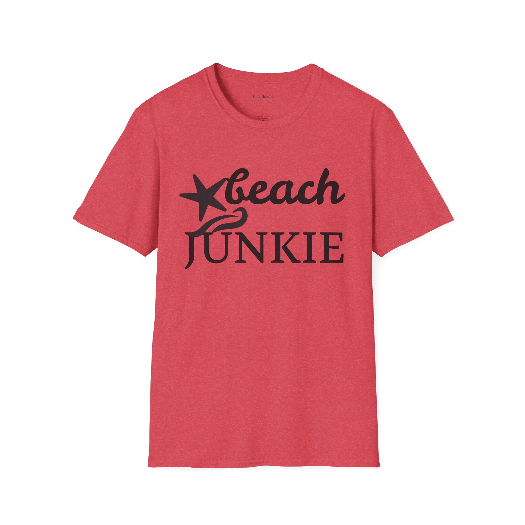 Beach Junkie with Starfish Unisex Softstyle T-Shirt 100% Cotton Graphic