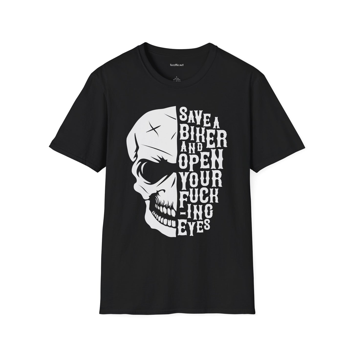 Save a Biker Unisex Softstyle T-Shirt 100% Cotton Graphic