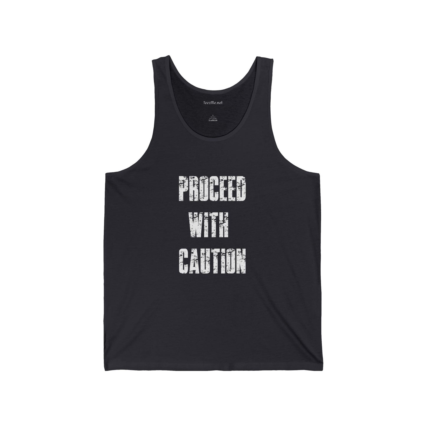 Proceed With Caution Unisex Jersey Tank