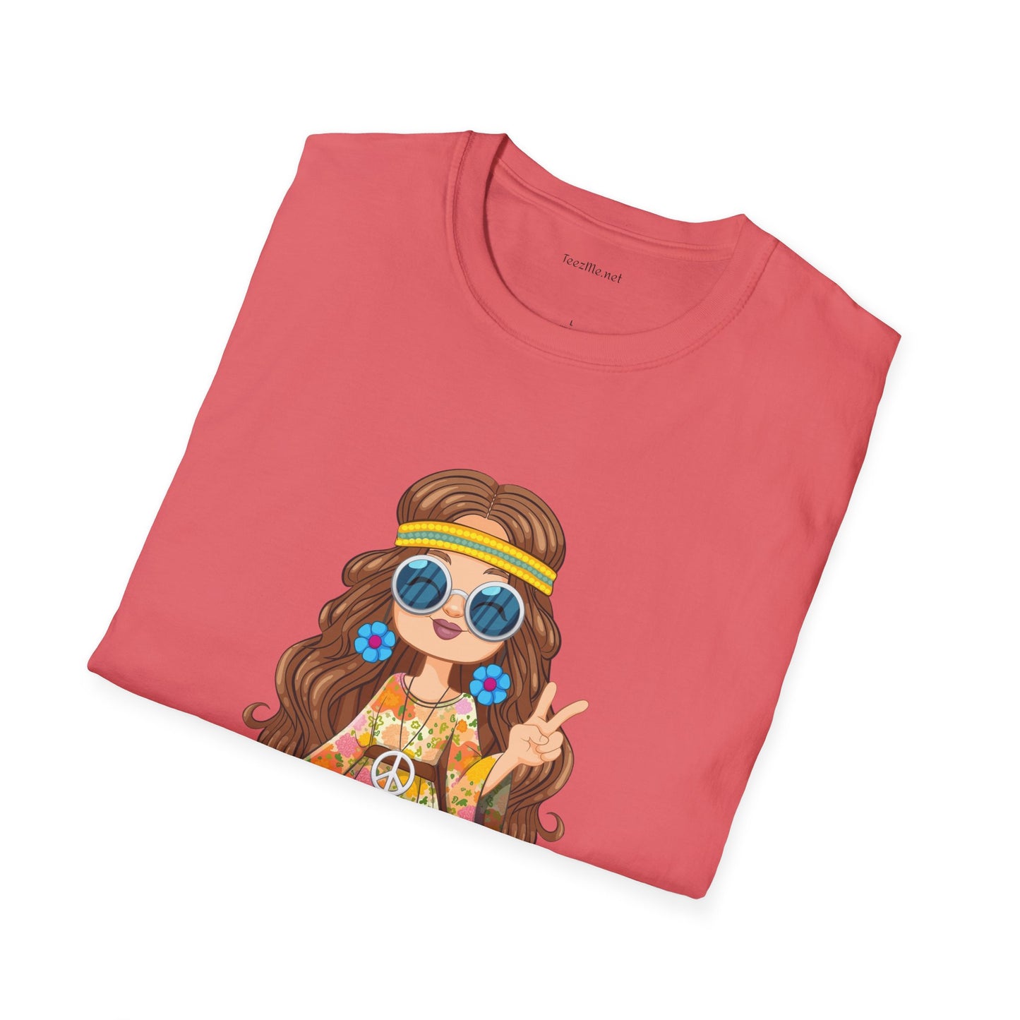 Hippie Girl - Unisex Ultra Cotton Tee 100% Cotton Graphic