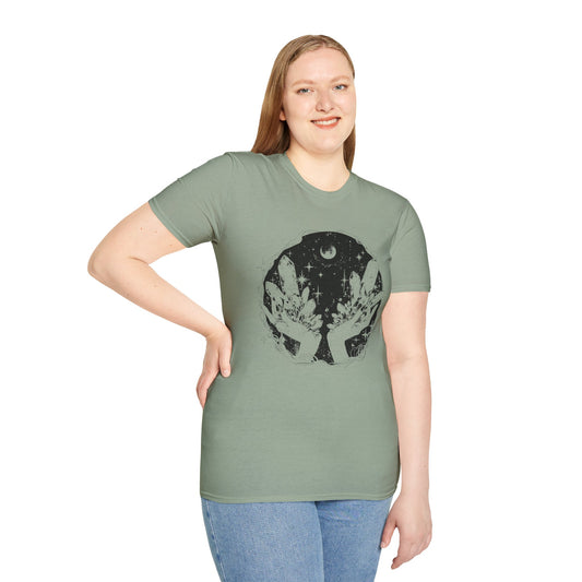 Crystal Moon Magic  - Unisex Softstyle T-Shirt 100% Cotton Graphic