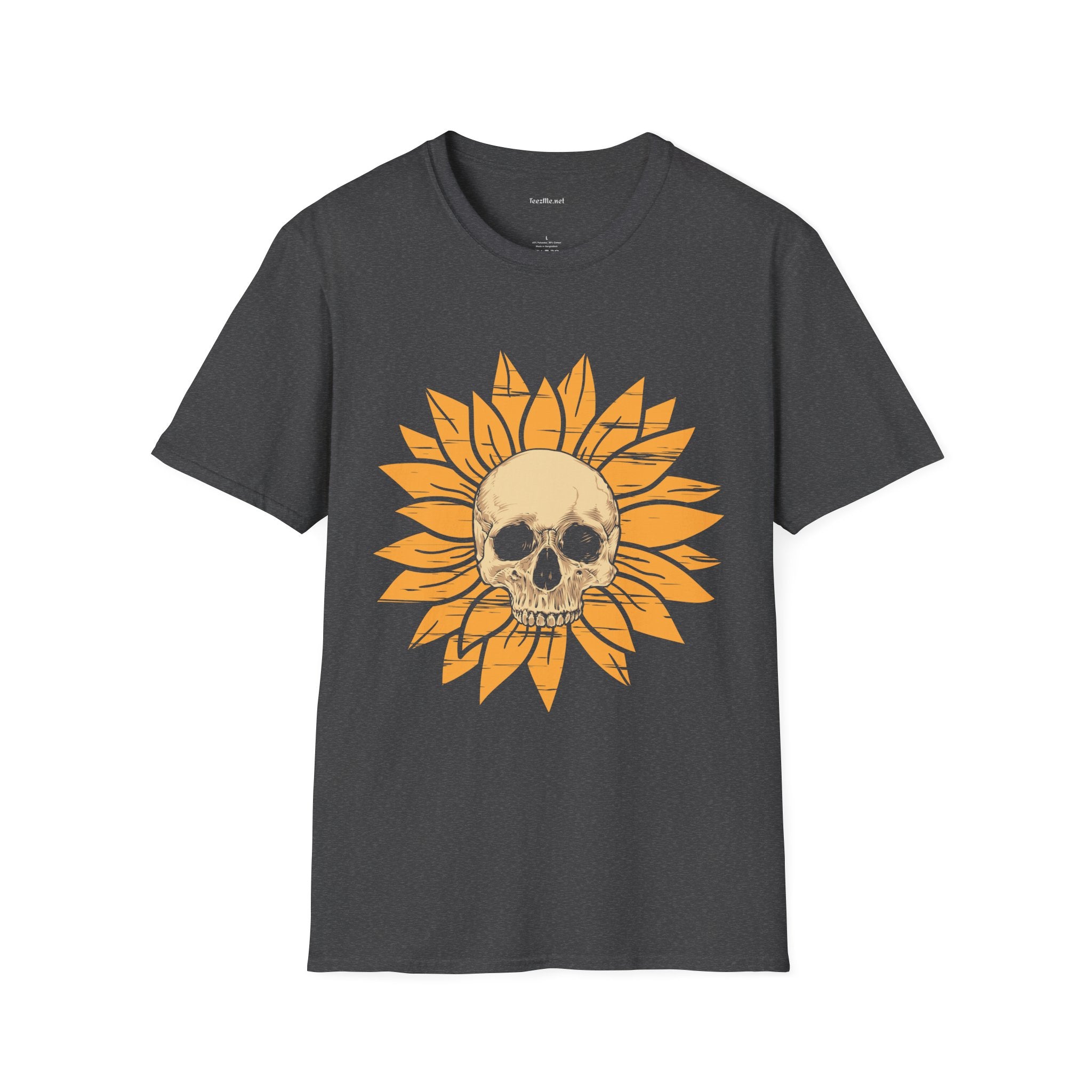 Skull Sunflower T-Shirt — Edgy Floral Graphic Tee