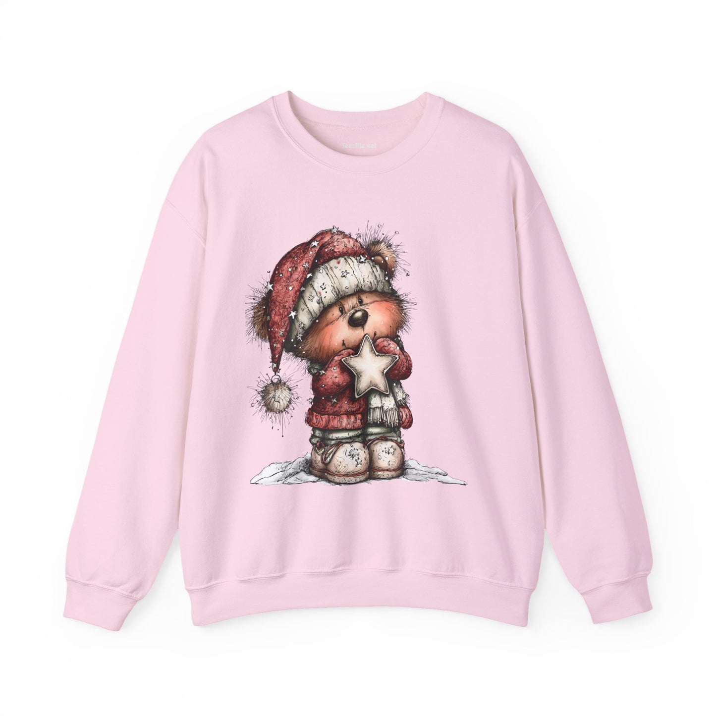 Whimsical Christmas Bear Unisex Heavy Blend™ Crewneck Sweatshirt