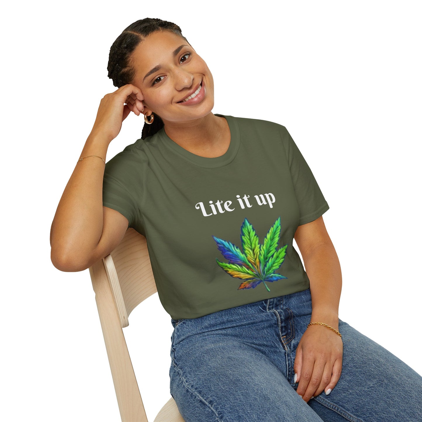 Lite it up - Unisex Softstyle T-Shirt 100% Cotton Graphic
