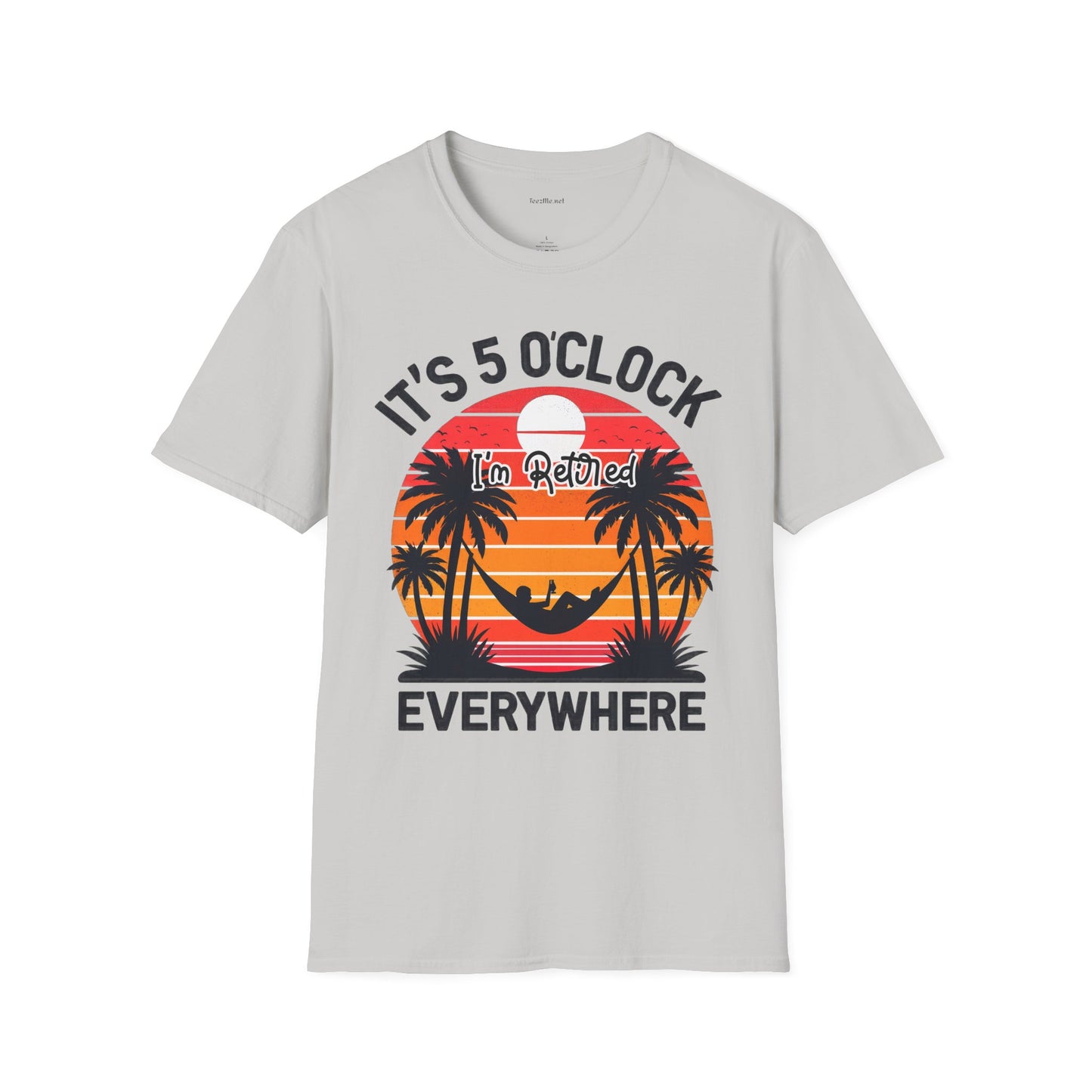 Retired - It's 5 - Unisex Softstyle T-Shirt 100% Cotton Graphic