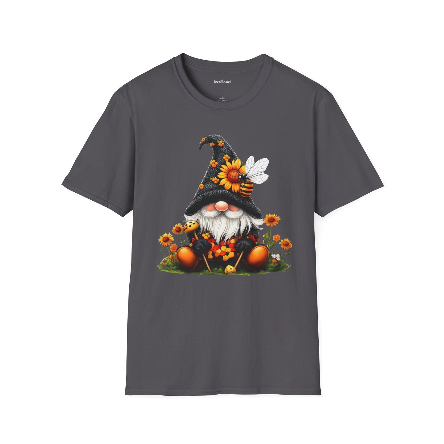 Honey Bee Gnome 03 Unisex Softstyle T-Shirt 100% Cotton Graphic