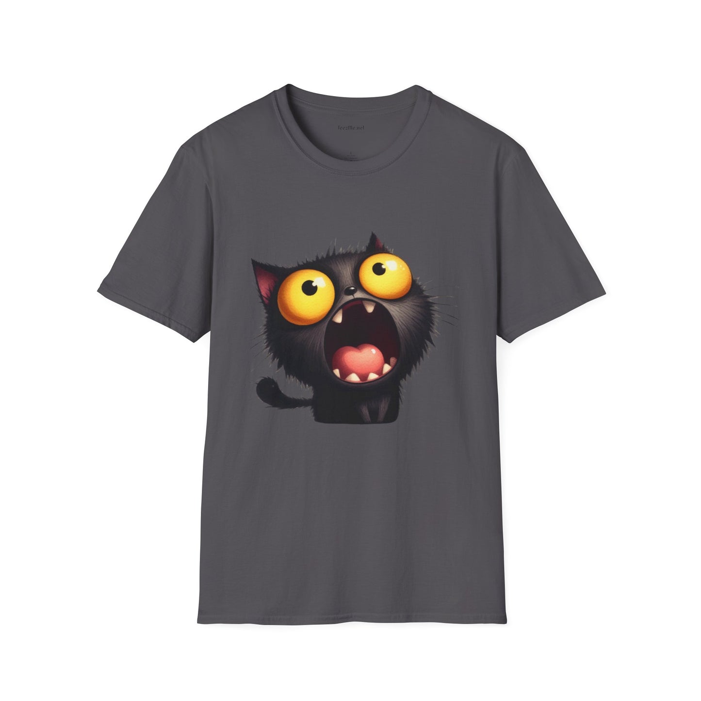 Crazy Cat 3 Unisex SoftStyle T-Shirt 100% Cotton Graphic