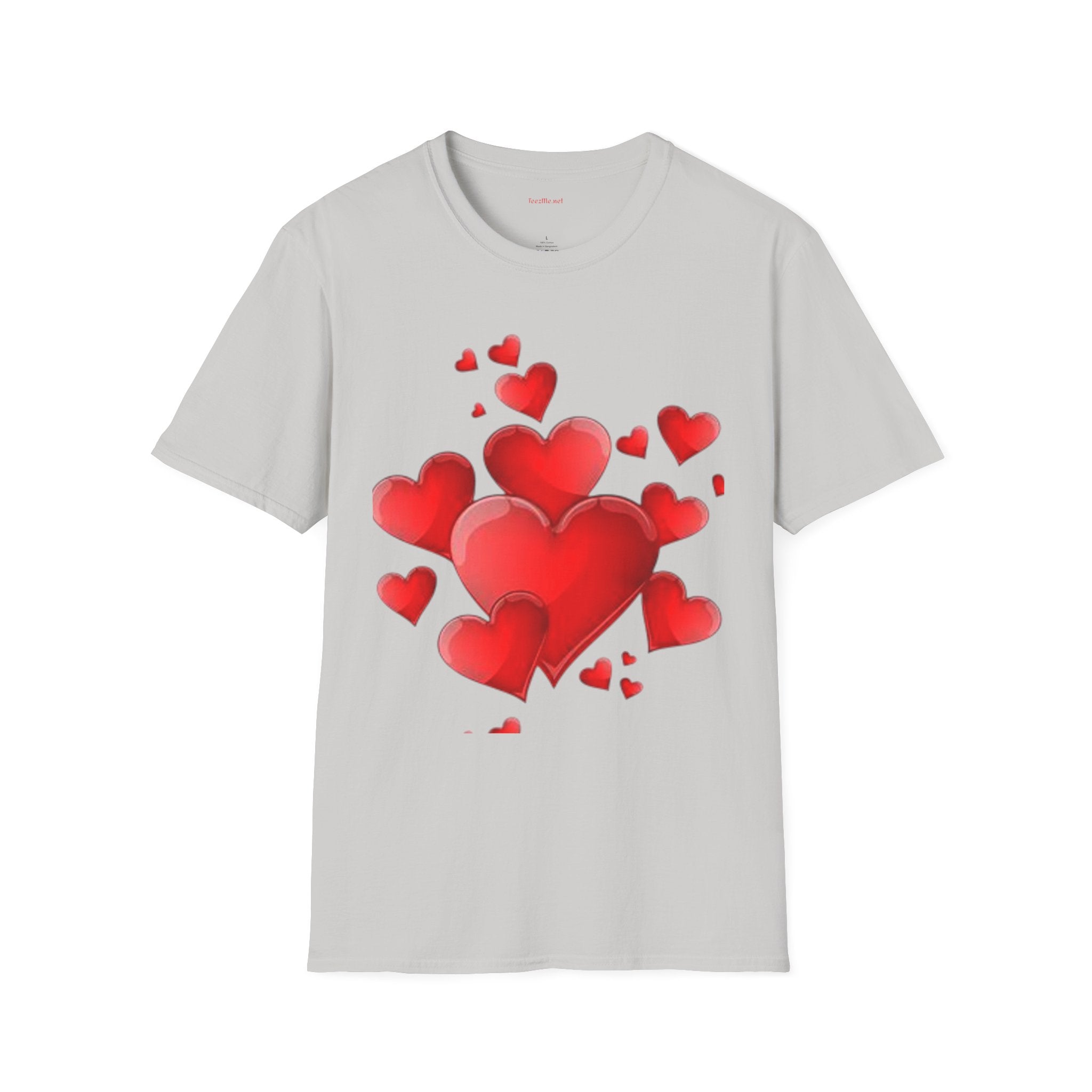 Red Hearts - Unisex Softstyle T-Shirt 100% Cotton Graphic
