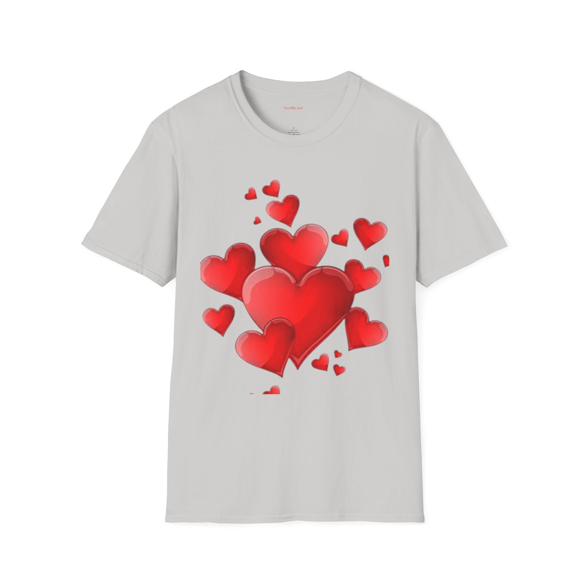 Red Hearts - Unisex Softstyle T-Shirt 100% Cotton Graphic