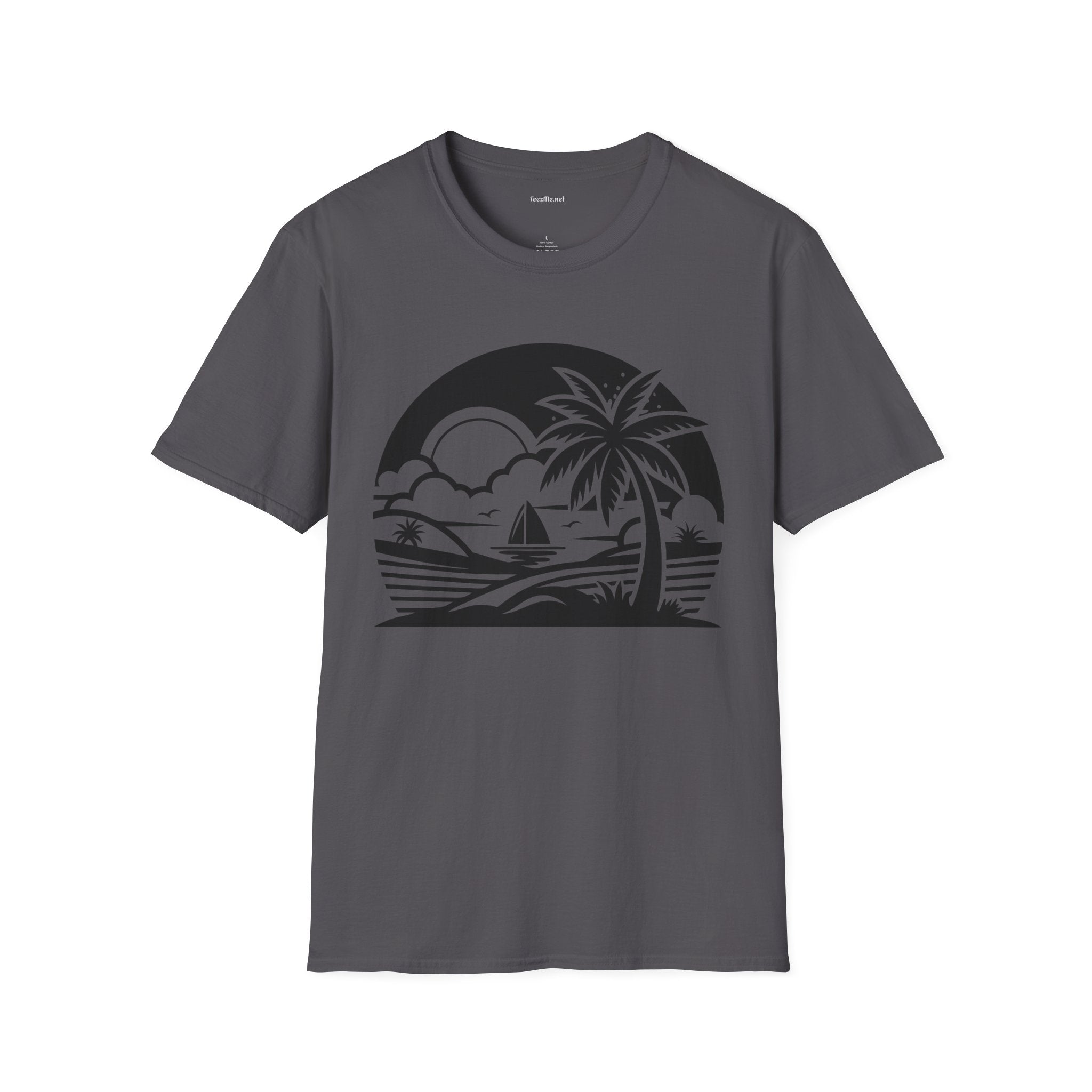 Beach Sunrise - Unisex Softstyle T-Shirt 100% Cotton Graphic