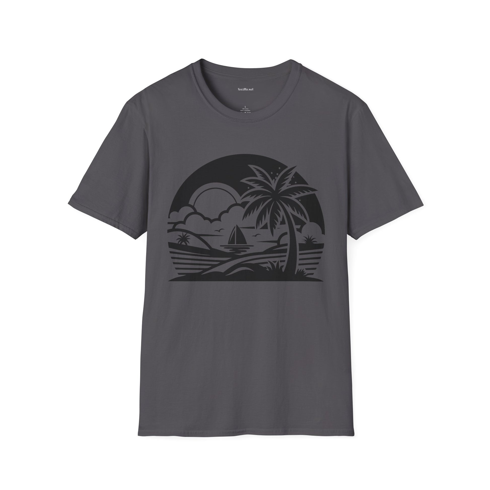 Beach Sunrise - Unisex Softstyle T-Shirt 100% Cotton Graphic