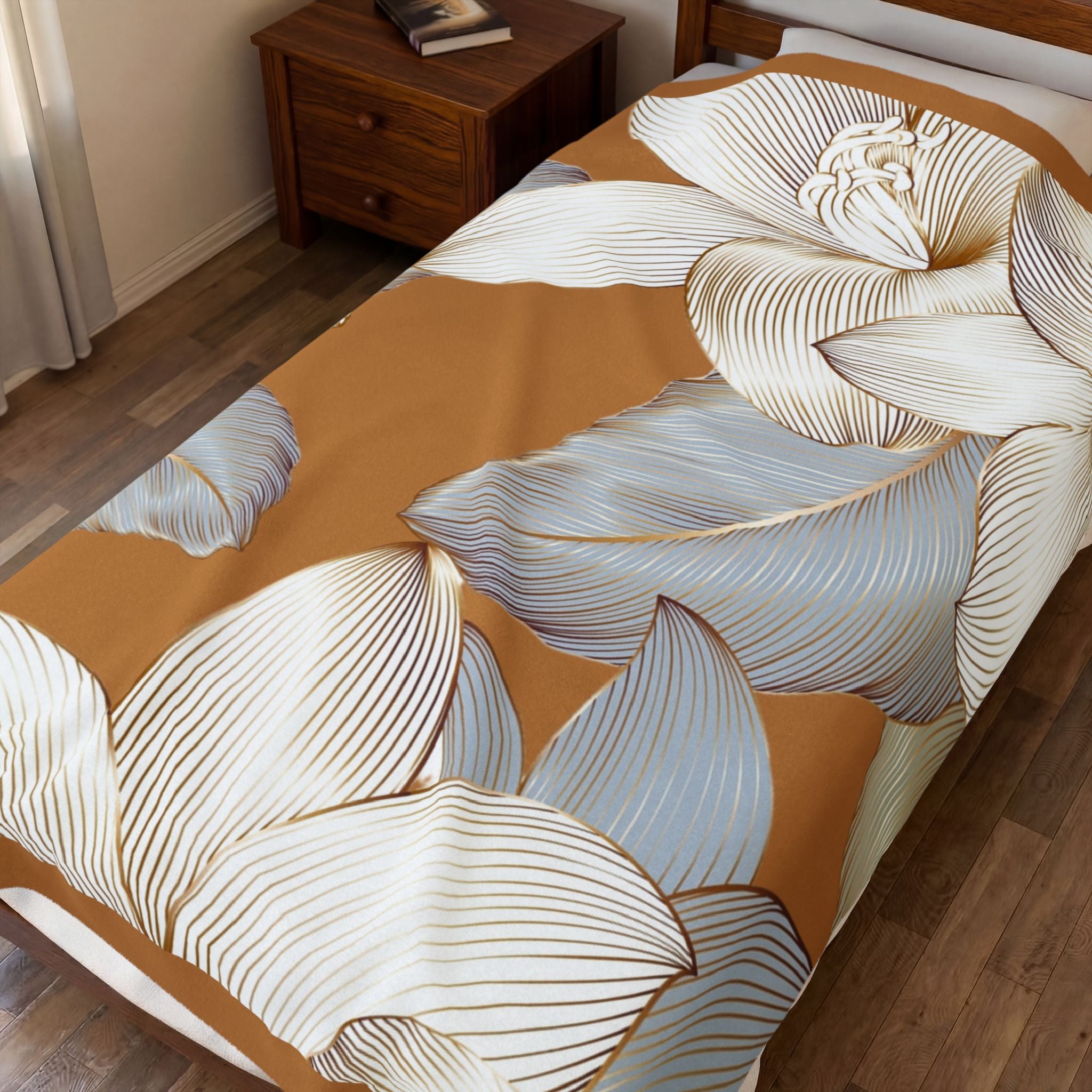 Floral Dreams Velveteen Plush Blanket