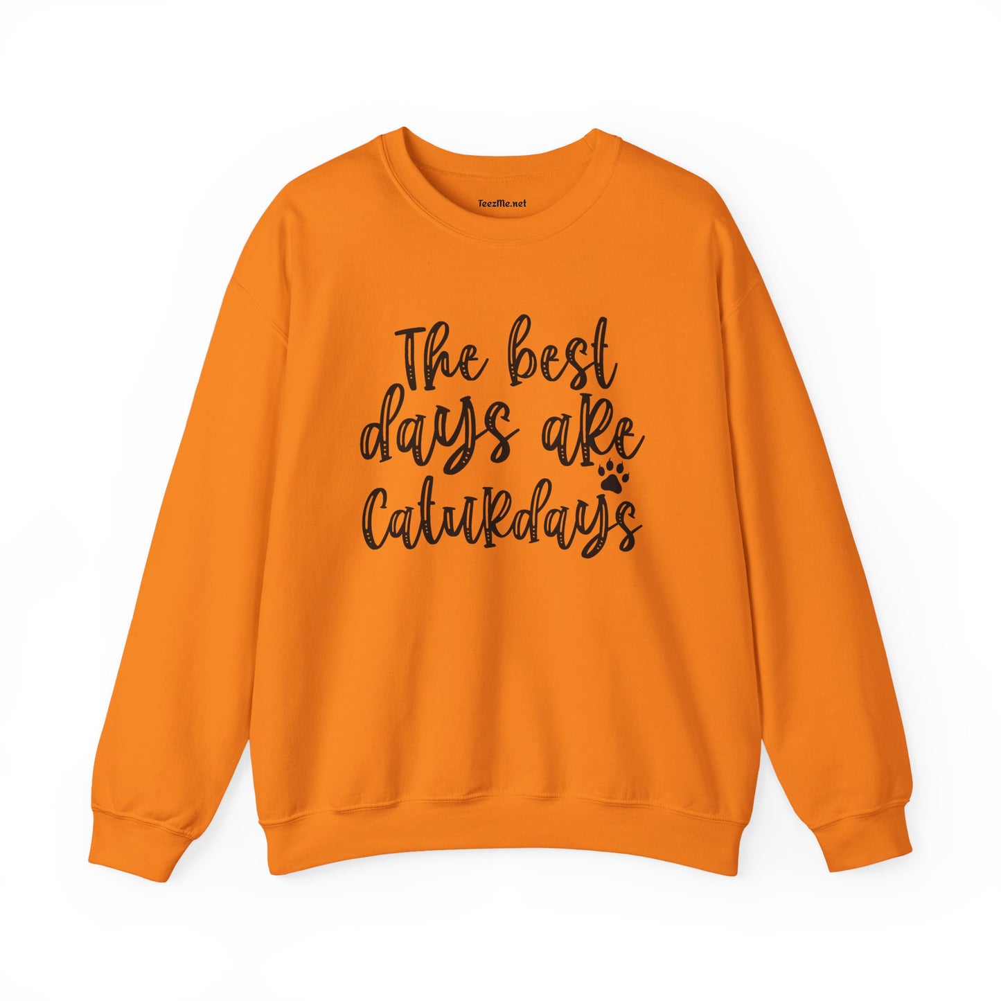 The best days are Caturdays Unisex Heavy Blend™ Crewneck Sweatshirt Graphic