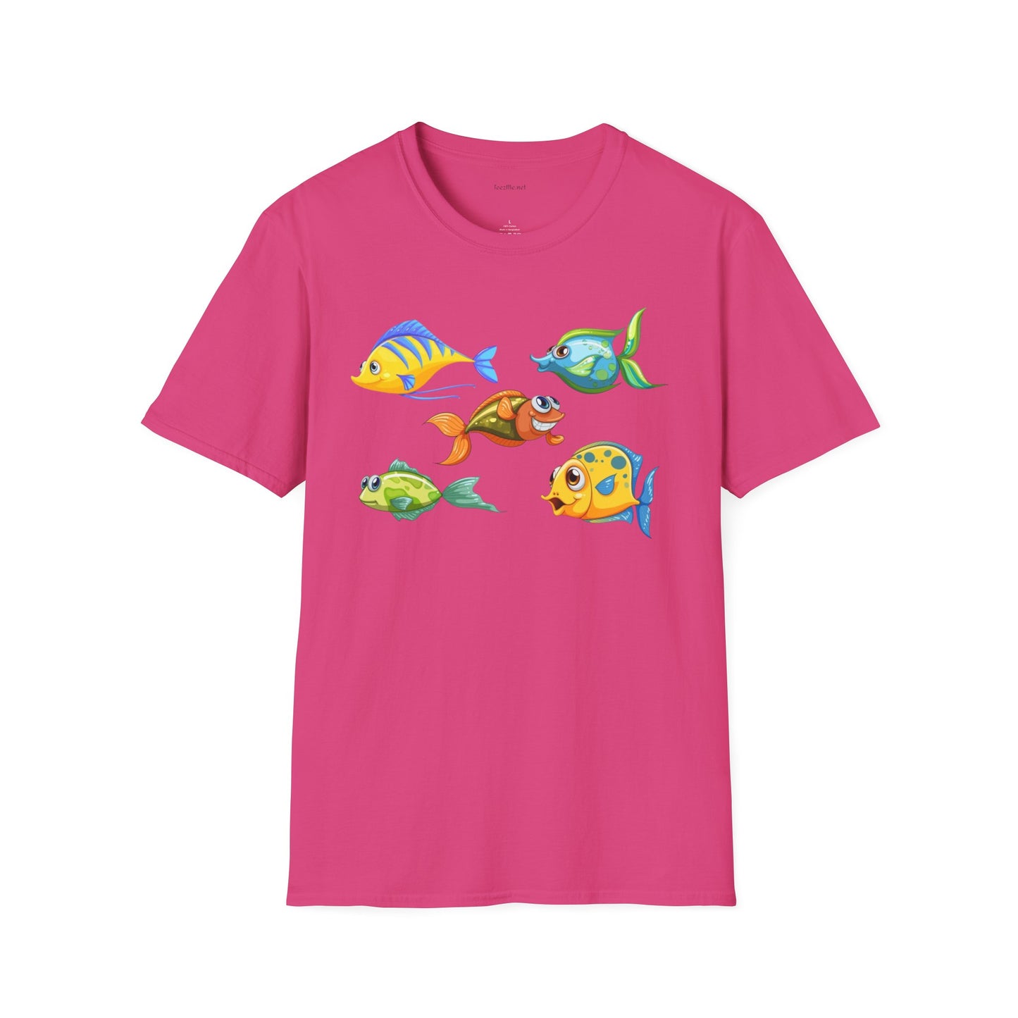 Fish (illustration) - Unisex Softstyle T-Shirt 100% Cotton Graphic