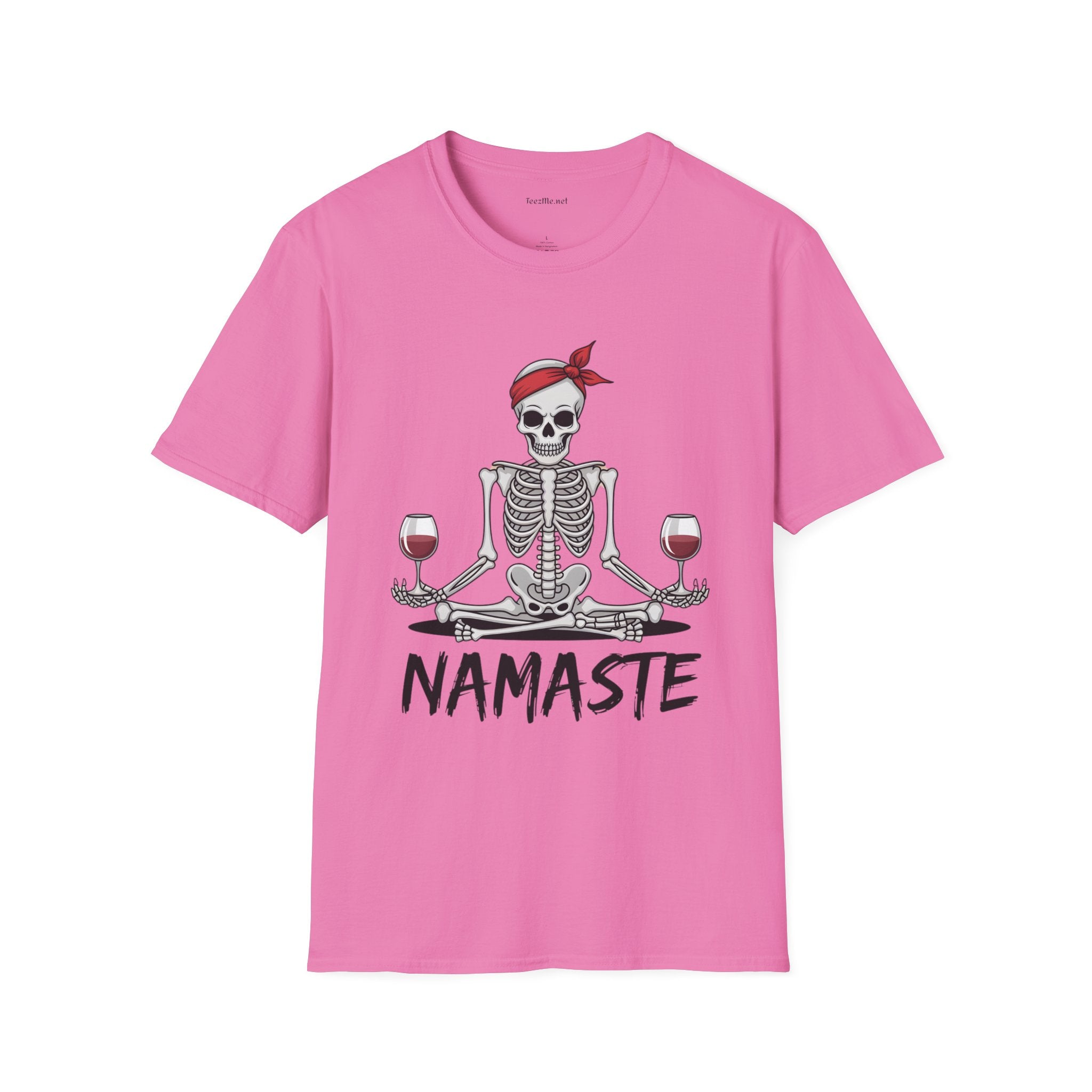 Namaste Skeleton - Unisex Softstyle T-Shirt 100% Cotton Graphic