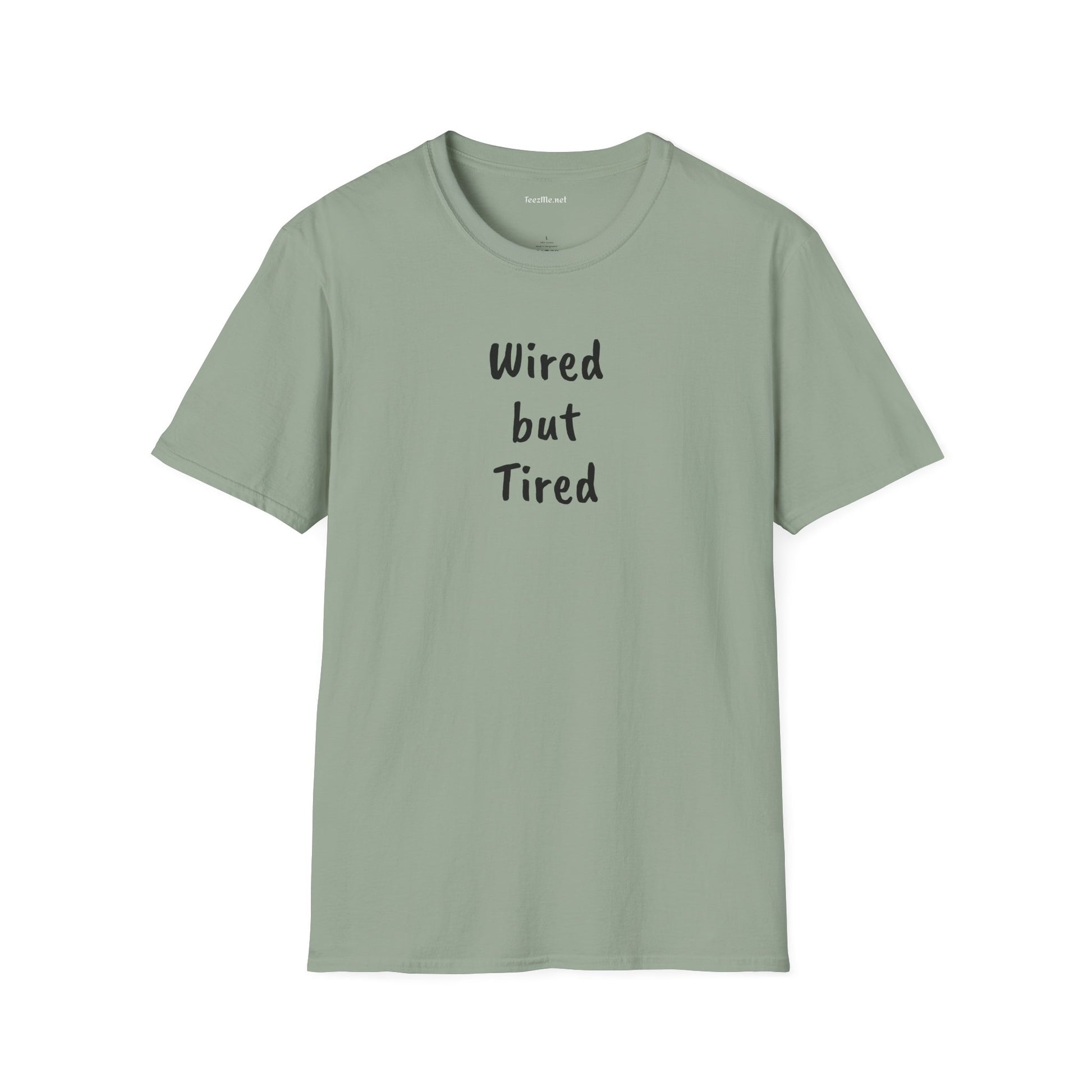 Wired but Tired - Unisex Softstyle T-Shirt 100% Cotton Graphic