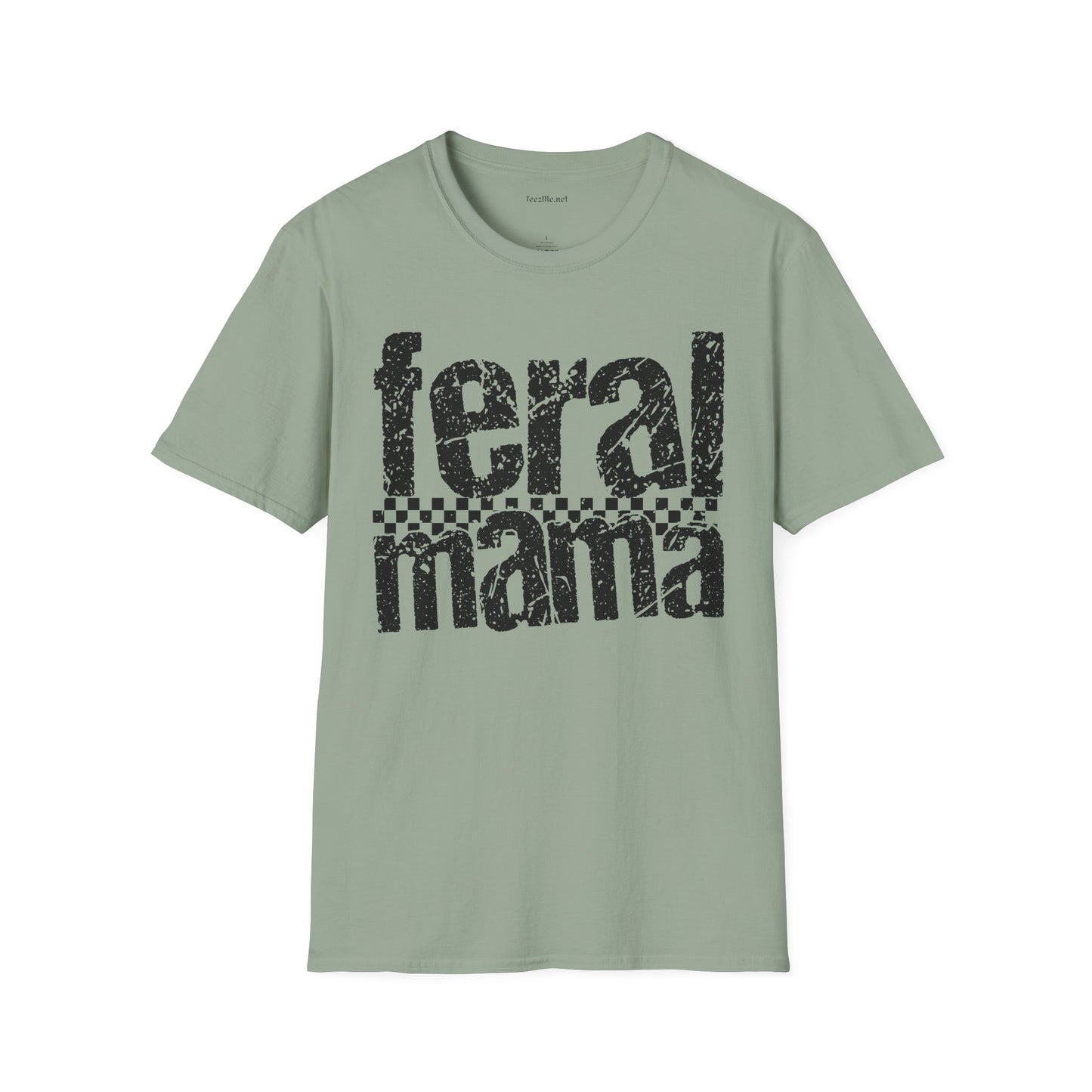 Feral Mama 01 Unisex SoftStyle T-Shirt 100% Cotton Graphic