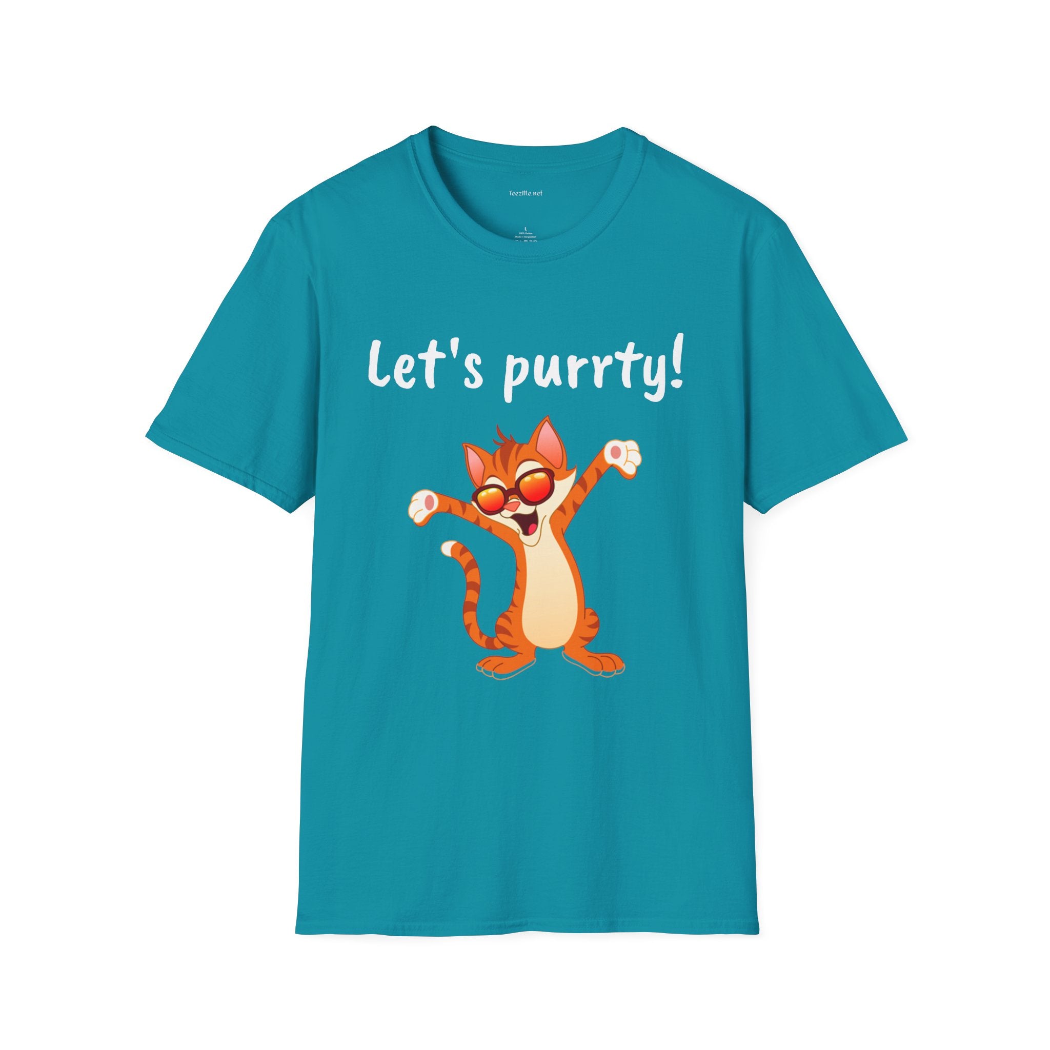 Let's purrty! - Unisex Softstyle T-Shirt 100% Cotton Graphic