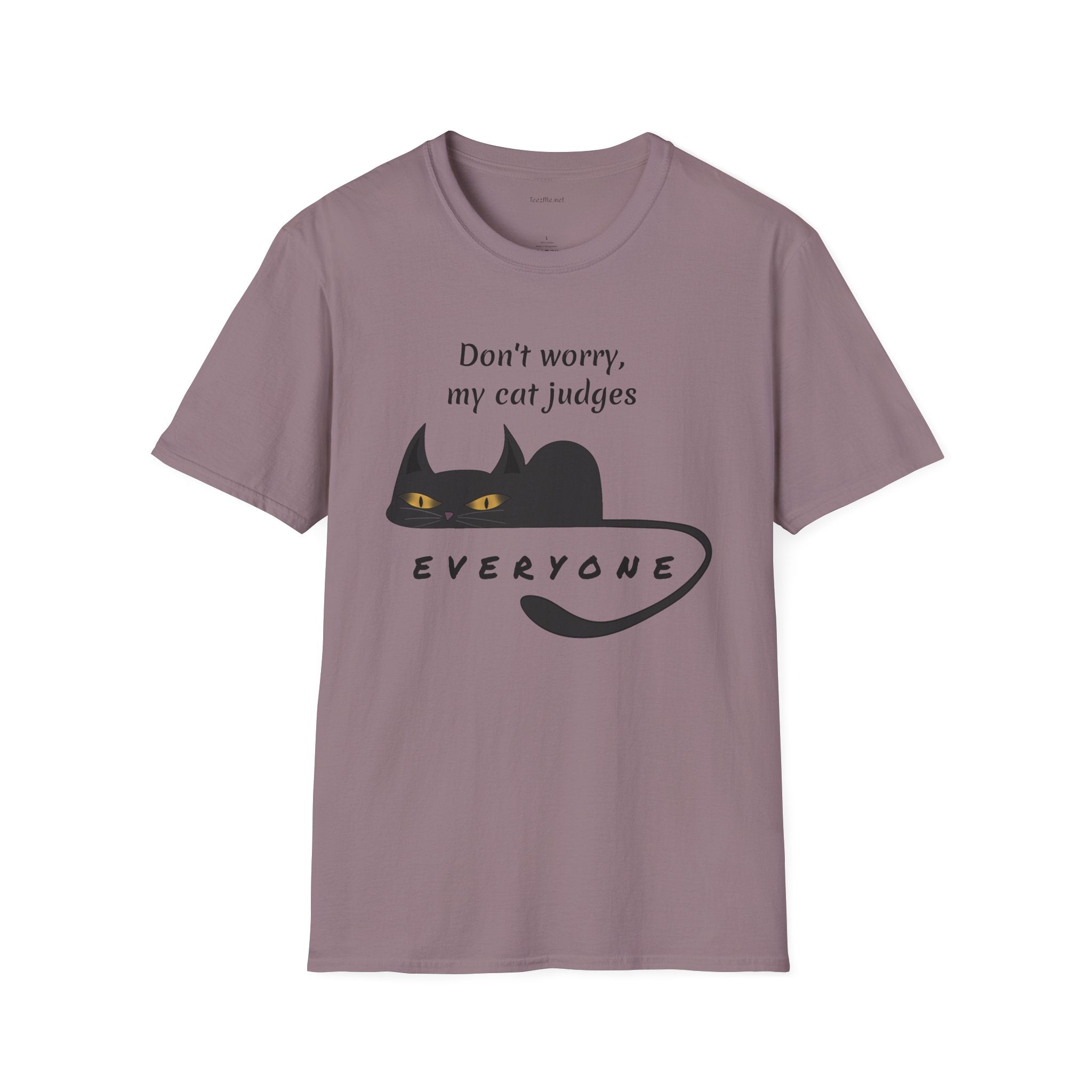 Judging Cat - Unisex Softstyle T-Shirt 100% Cotton Graphic