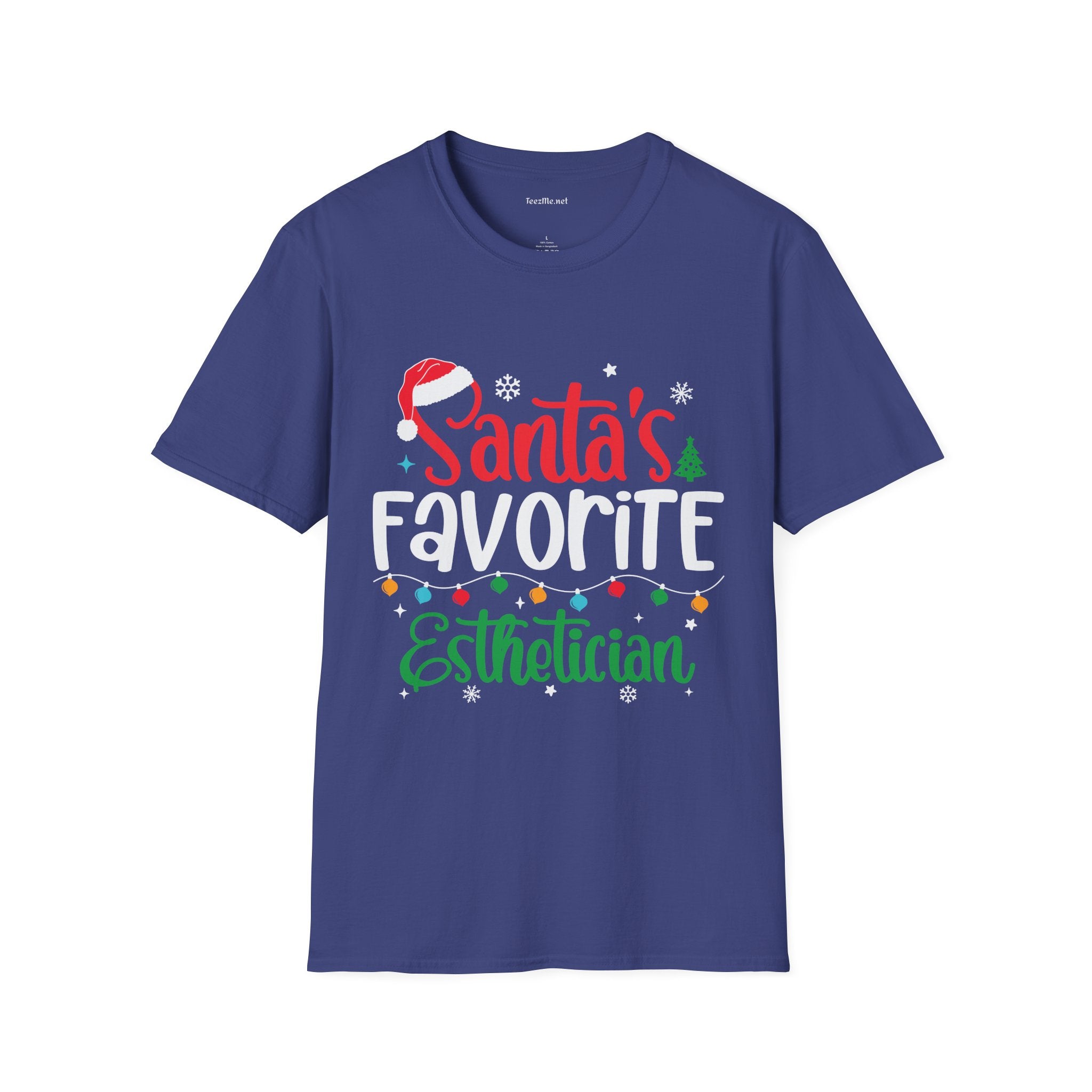 Santa's Favorite Esthetician T-Shirt — Funny Christmas Skincare Gift