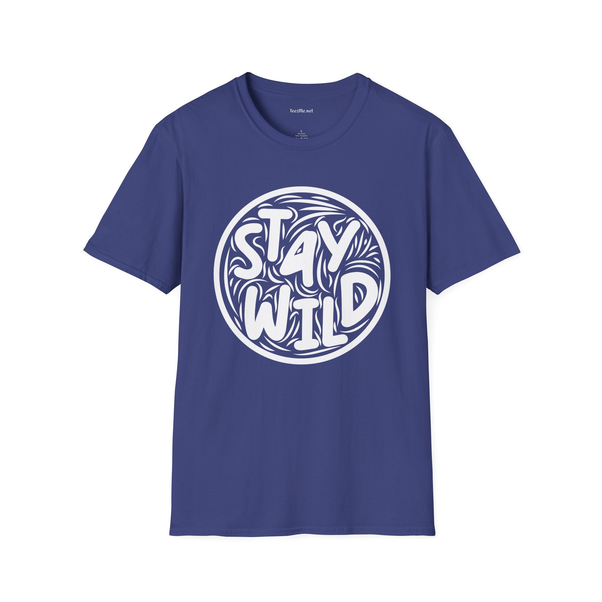 Stay Wild Retro Unisex Softstyle T-Shirt 100% Cotton