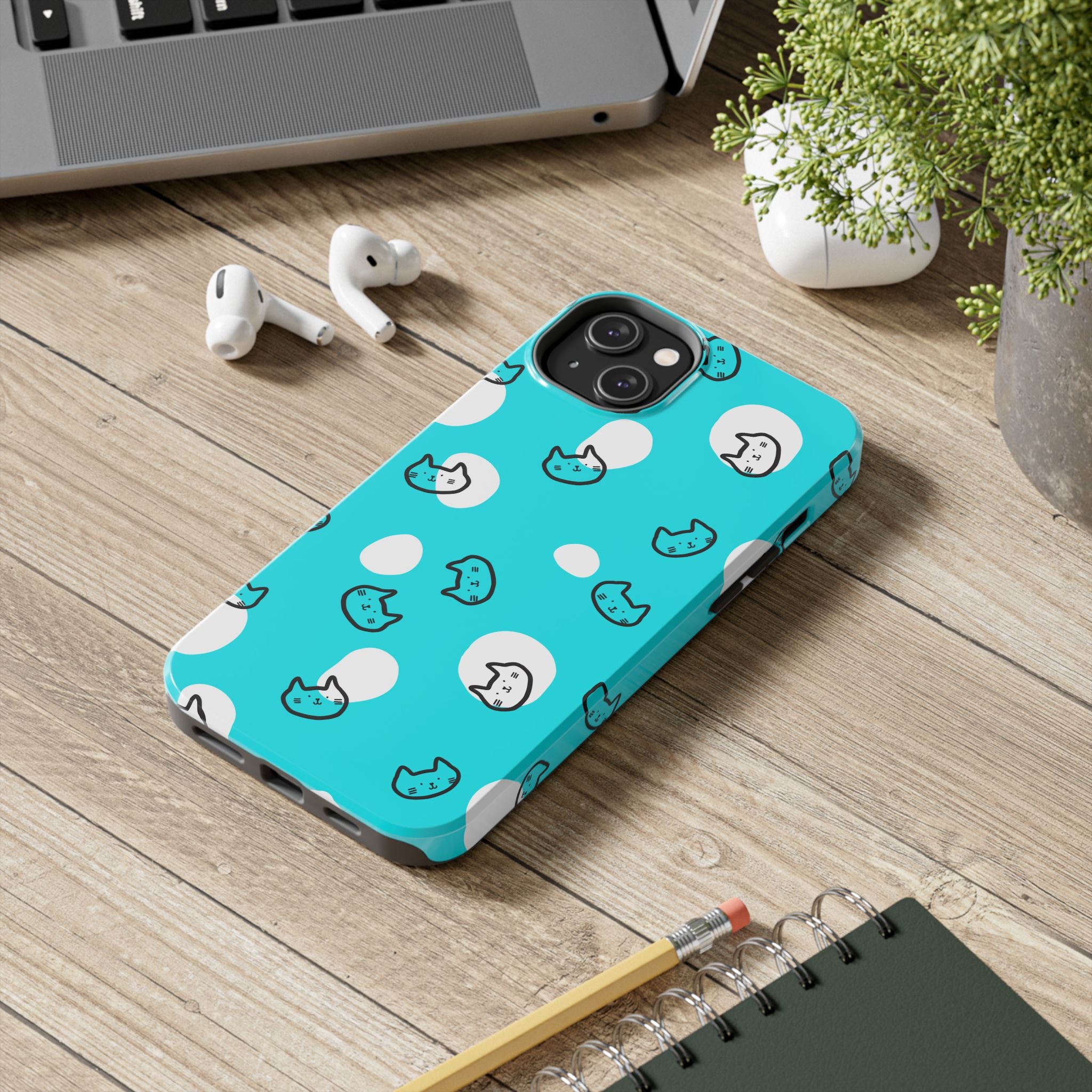 Cute Cat Pattern Cell Phone Case Tough Phone Cases