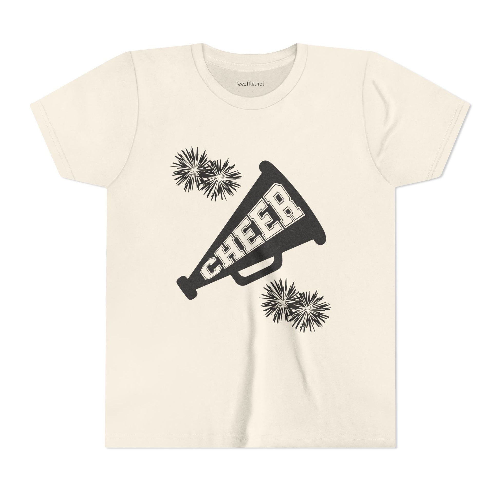 Youth Cheer Megaphone T‑Shirt – Pom Pom Cheerleader Tee