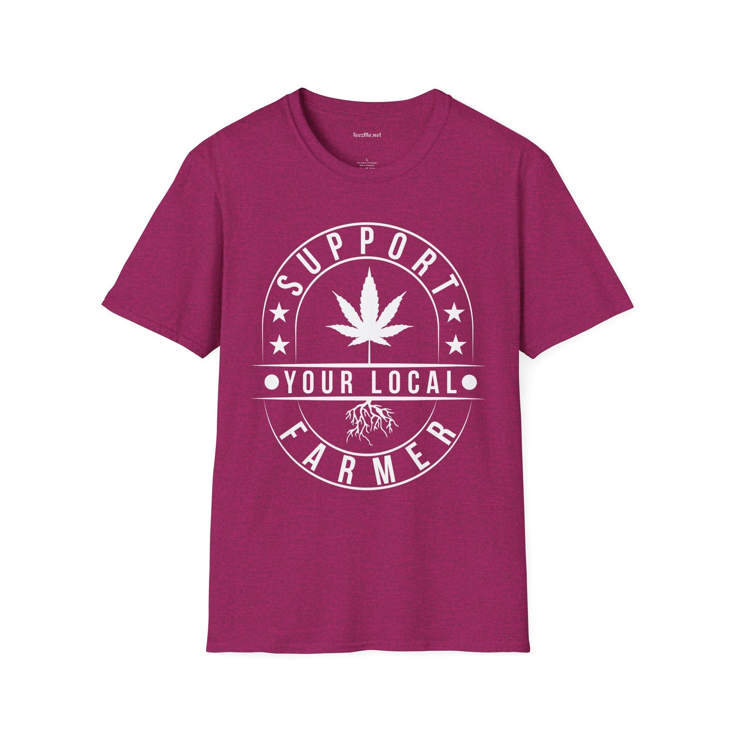 Support Your Local Farmer 420 Unisex Soft Style T-Shirt 100% Cotton Graphic