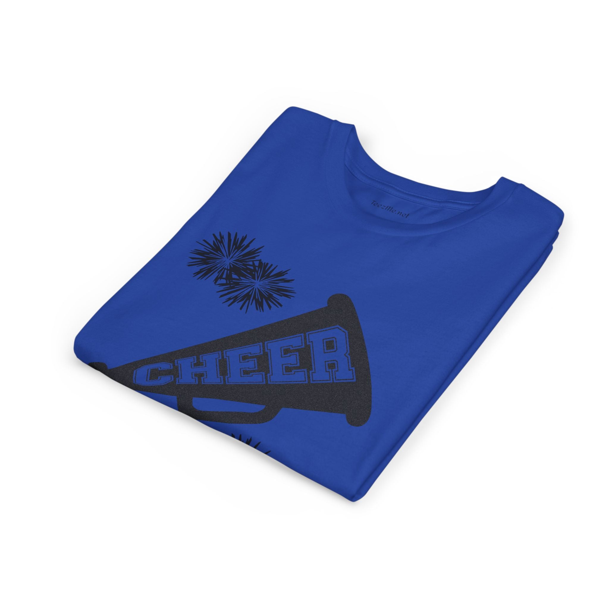 Youth Cheer Megaphone T‑Shirt – Pom Pom Cheerleader Tee