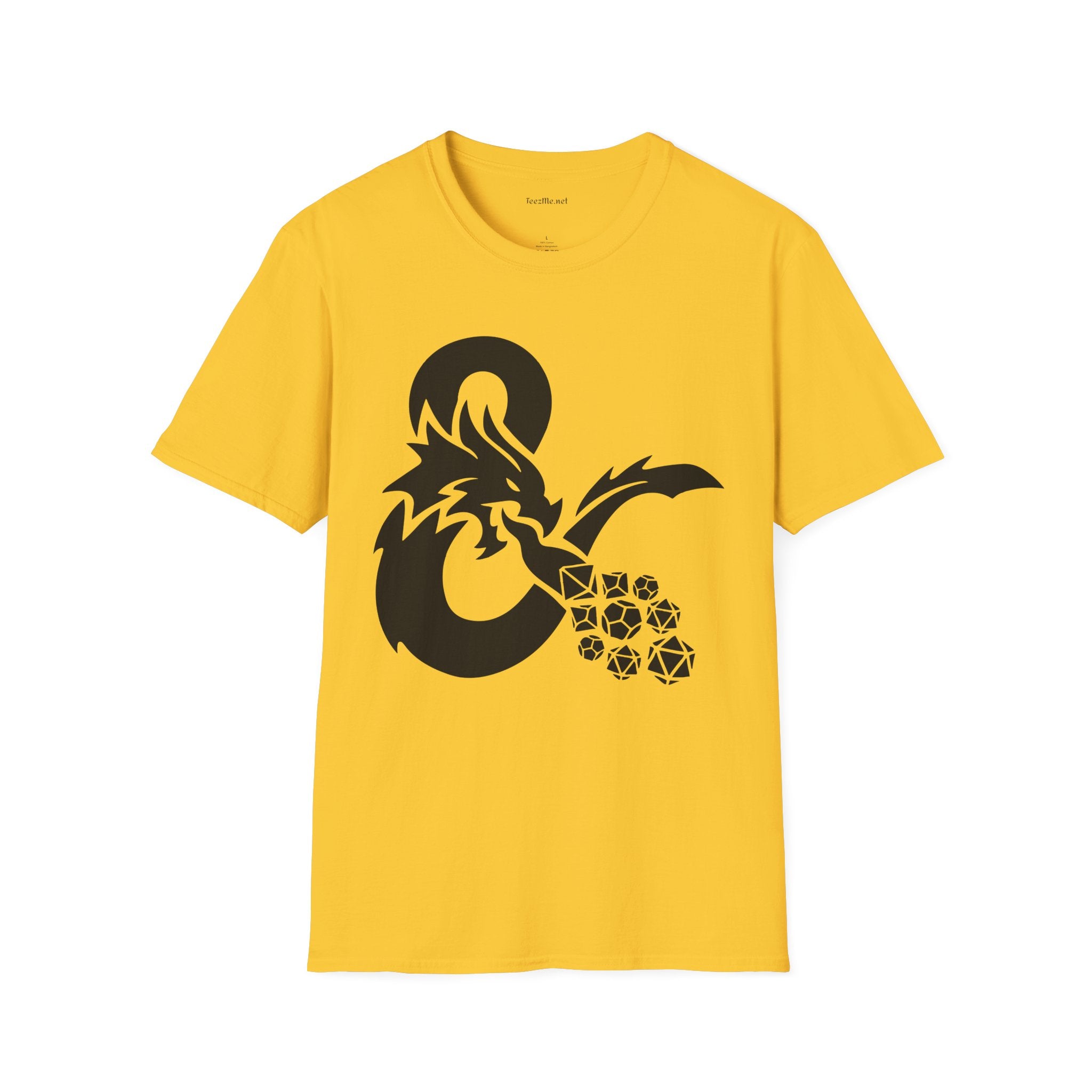 Dragon Fire Dice Unisex Softstyle T-Shirt 100% Cotton Graphic