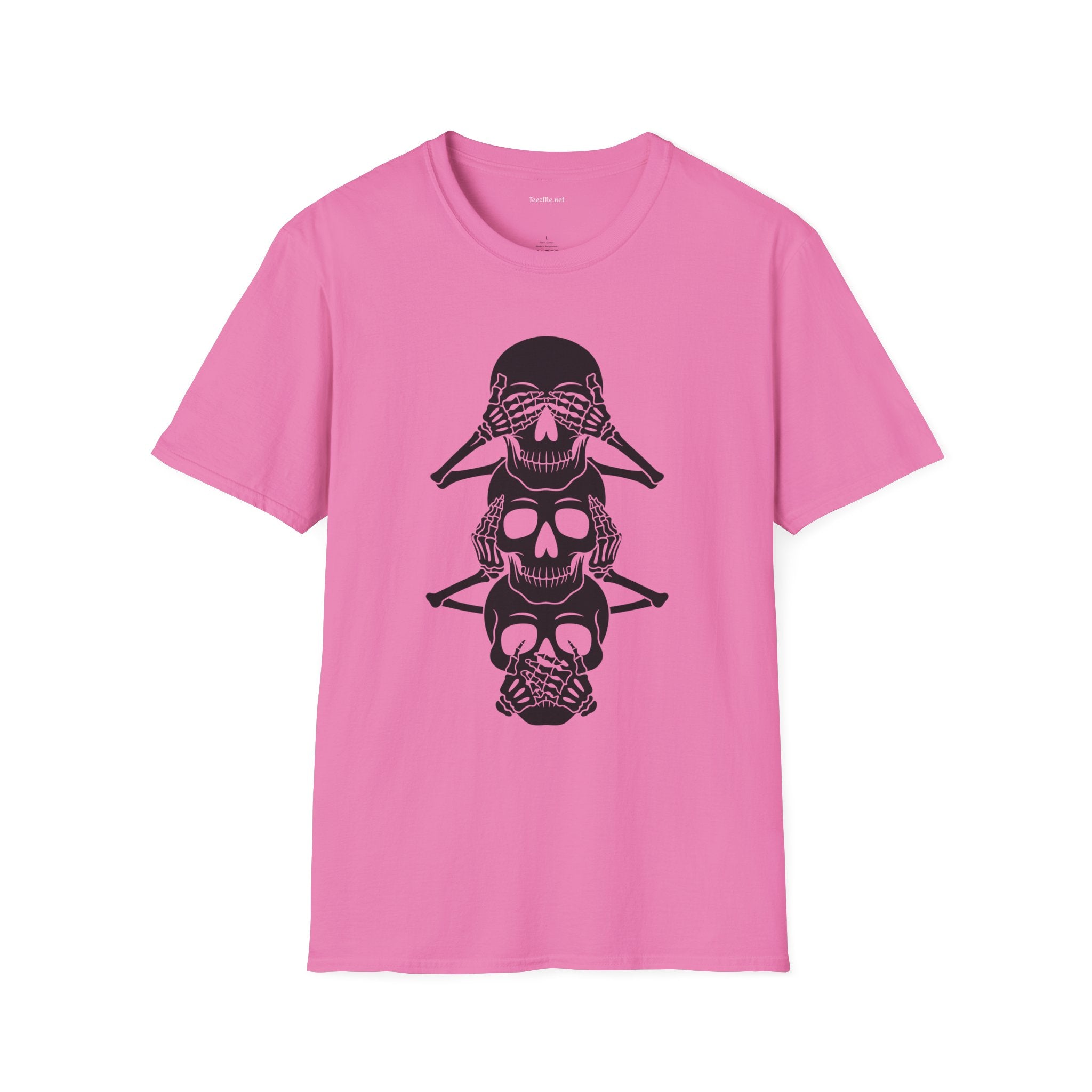 See Hear Speak No Evil Unisex Softstyle T-Shirt 100% Cotton Graphic