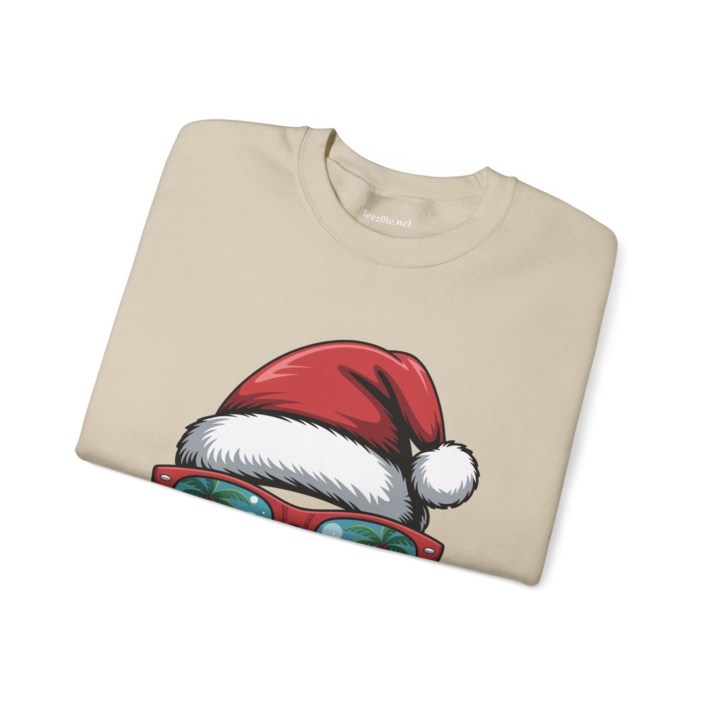 Santa Beach Hat Unisex Heavy Blend™ Crewneck Sweatshirt