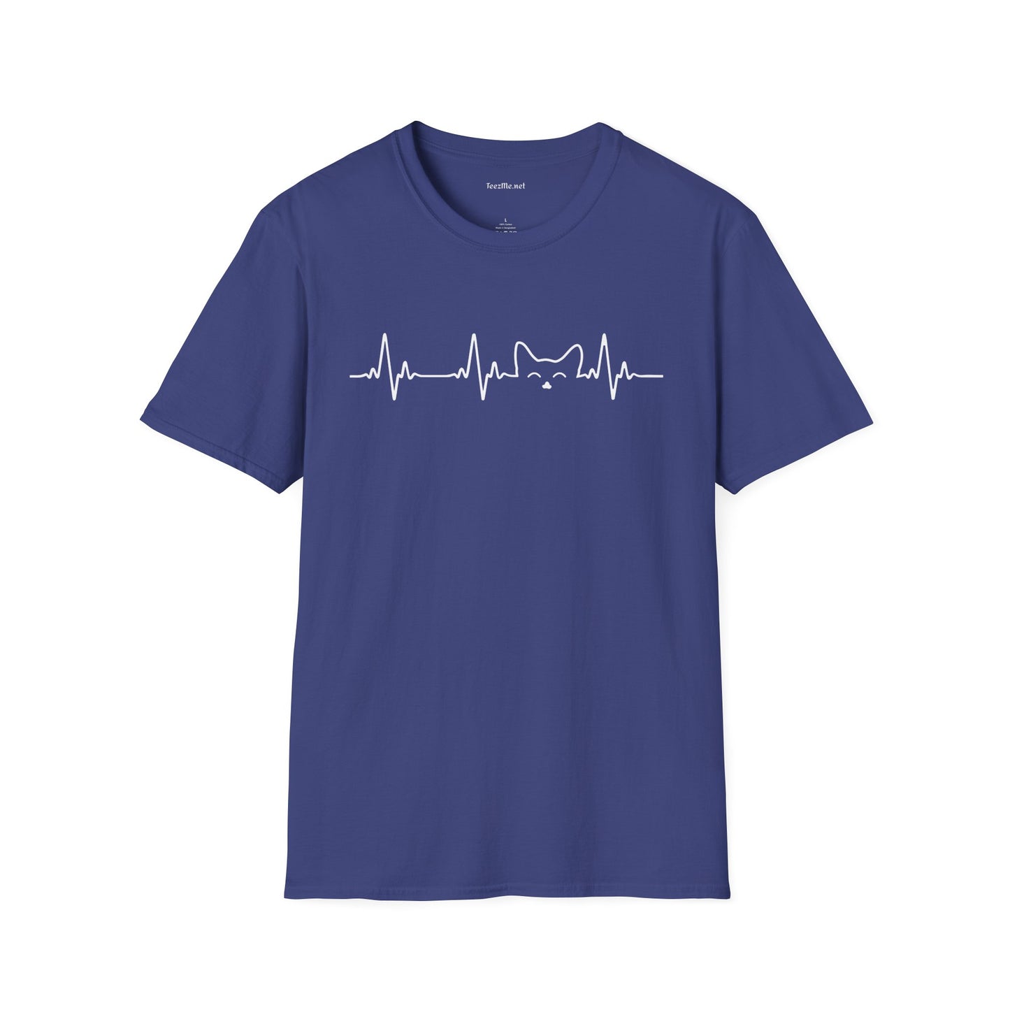 Life Line with Cat Unisex SoftStyle T-Shirt 100% Cotton