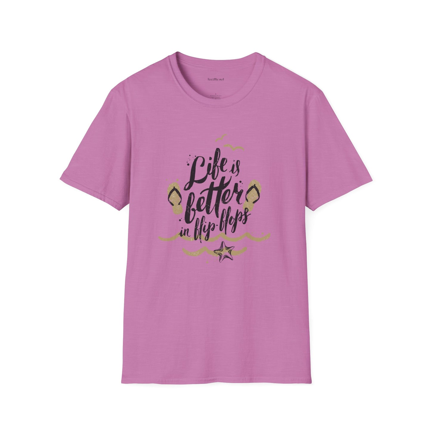 Life is better in Flip Flops - Unisex Softstyle T-Shirt 100% Cotton Graphic