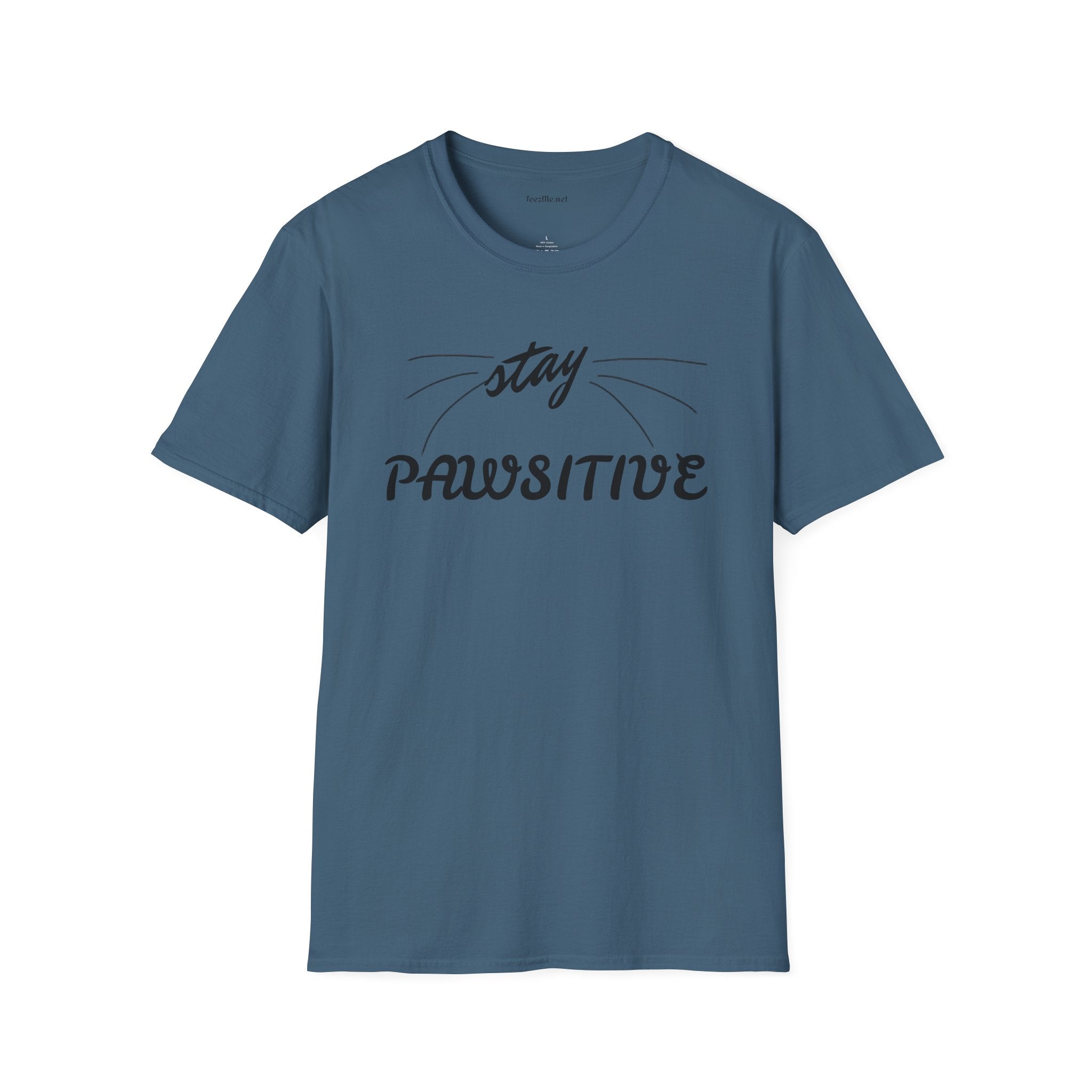 stay Pawsitive Unisex Softstyle T-Shirt 100% Cotton Graphic