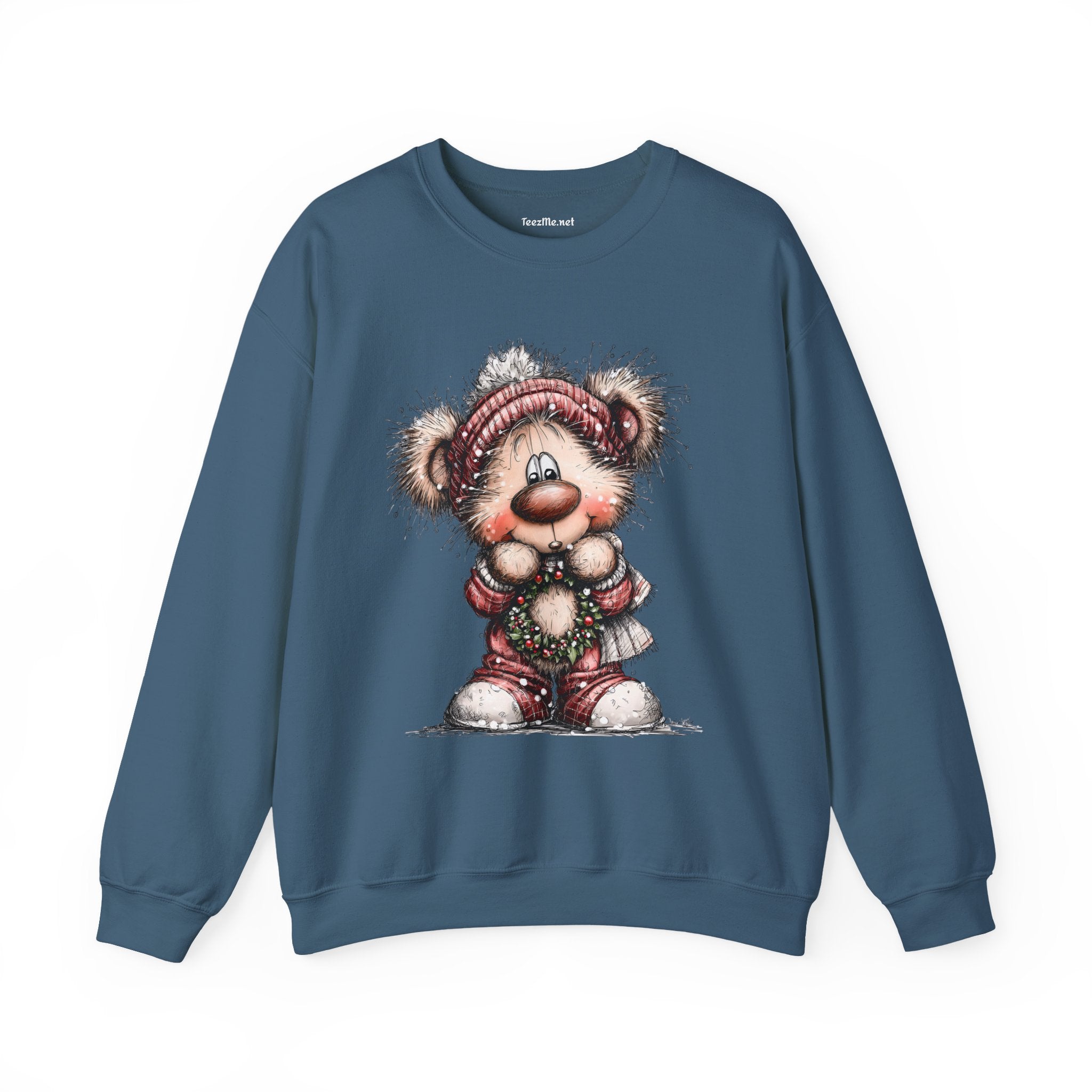 Whimsical Christmas Bear 01 Unisex Heavy Blend™ Crewneck Sweatshirt