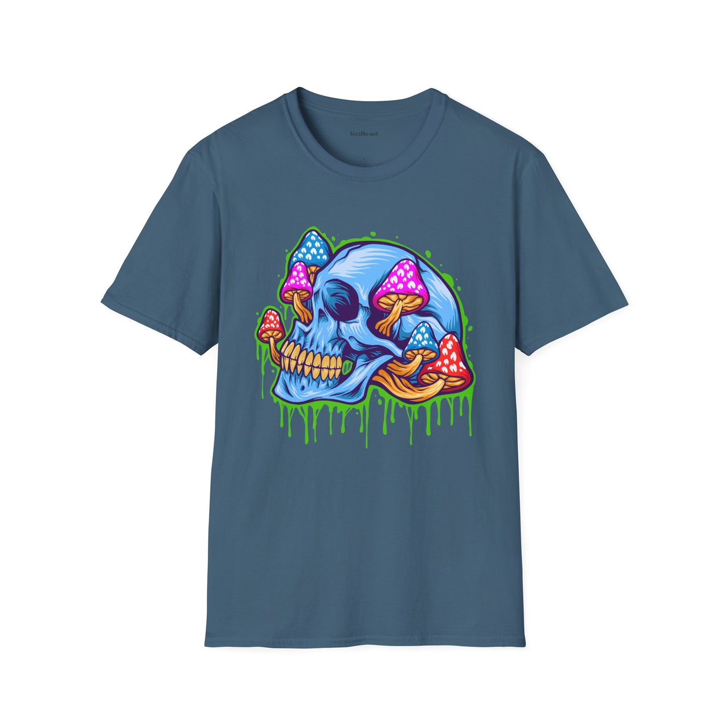 Ice Skull Head Unisex Softstyle T-Shirt 100% Cotton Graphic